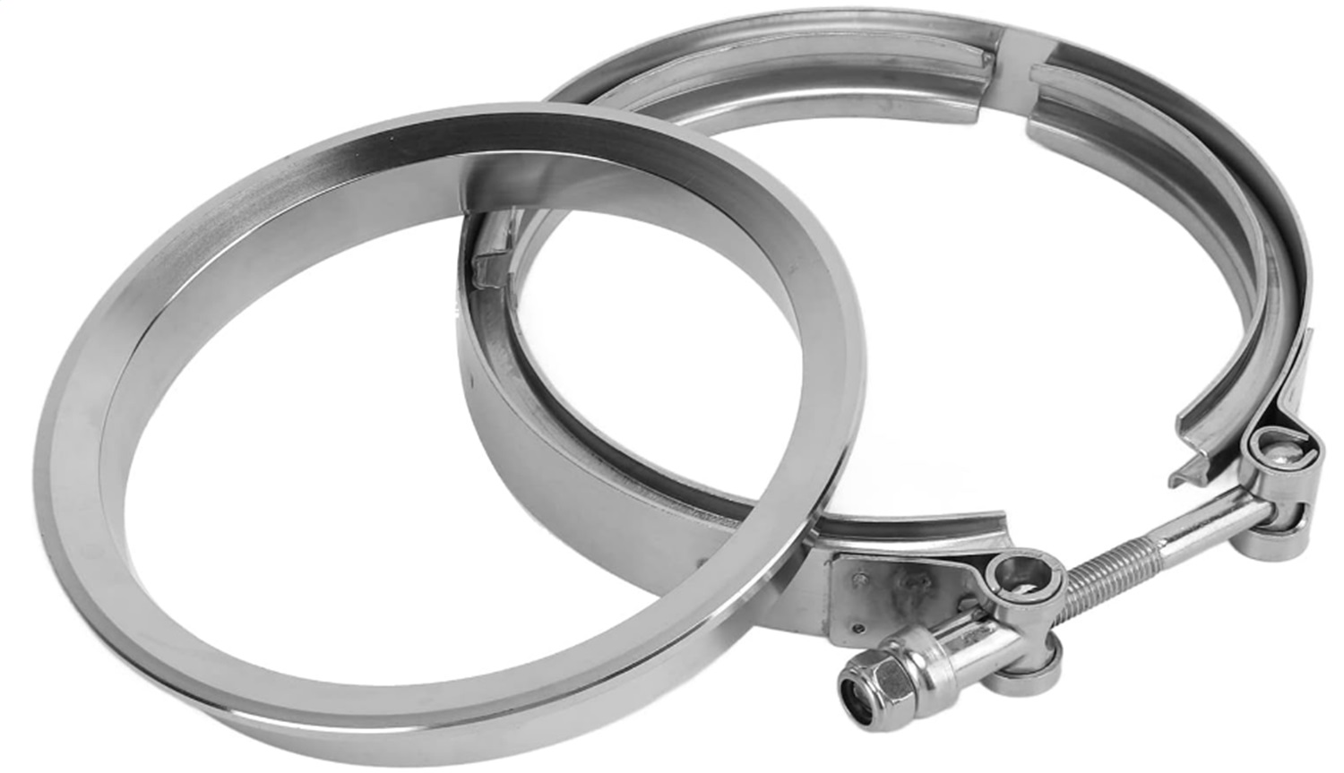 Granatelli Motorsports 308535 - Granatelli 3.5in Flat Flanges w/V-Band Clamp