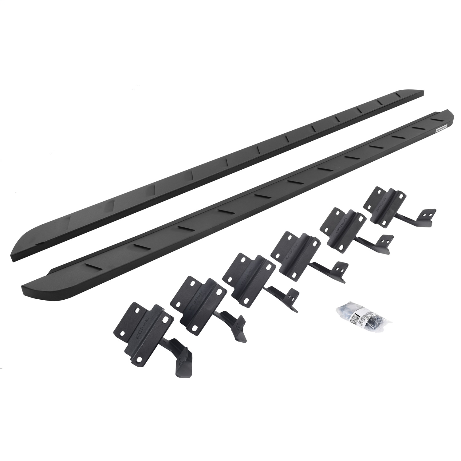 Go Rhino 63415587SPC - 15-22 Ford F-150 (17-22 Raptor) SC RB10 Slim Running Boards Kit (w/Brackets) - Tex. Blk