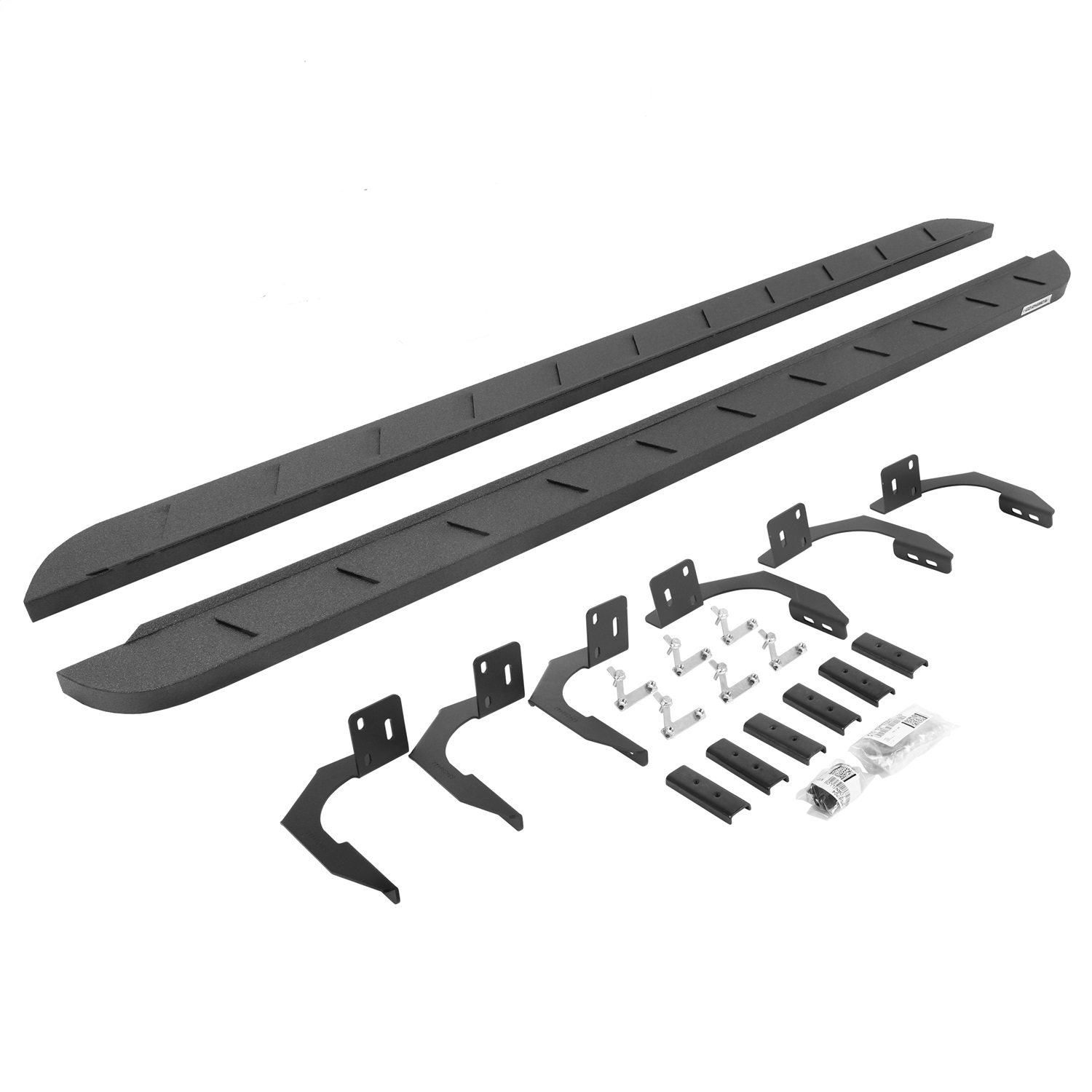 Go Rhino 63410687ST - 10-22 Ram 2500/3500HD Crew Cab 4DR RB10 Slim Running Boards Kit (w/Brackets) - Bedliner Ct