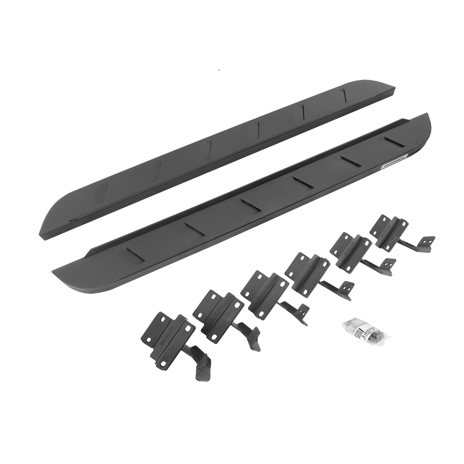 Go Rhino 634417348SPC - 17-22 Ford F-250 / F-350 Reg Cab 2DR RB10 Slim Running Boards Kit (w/Brackets) - Tex. Blk