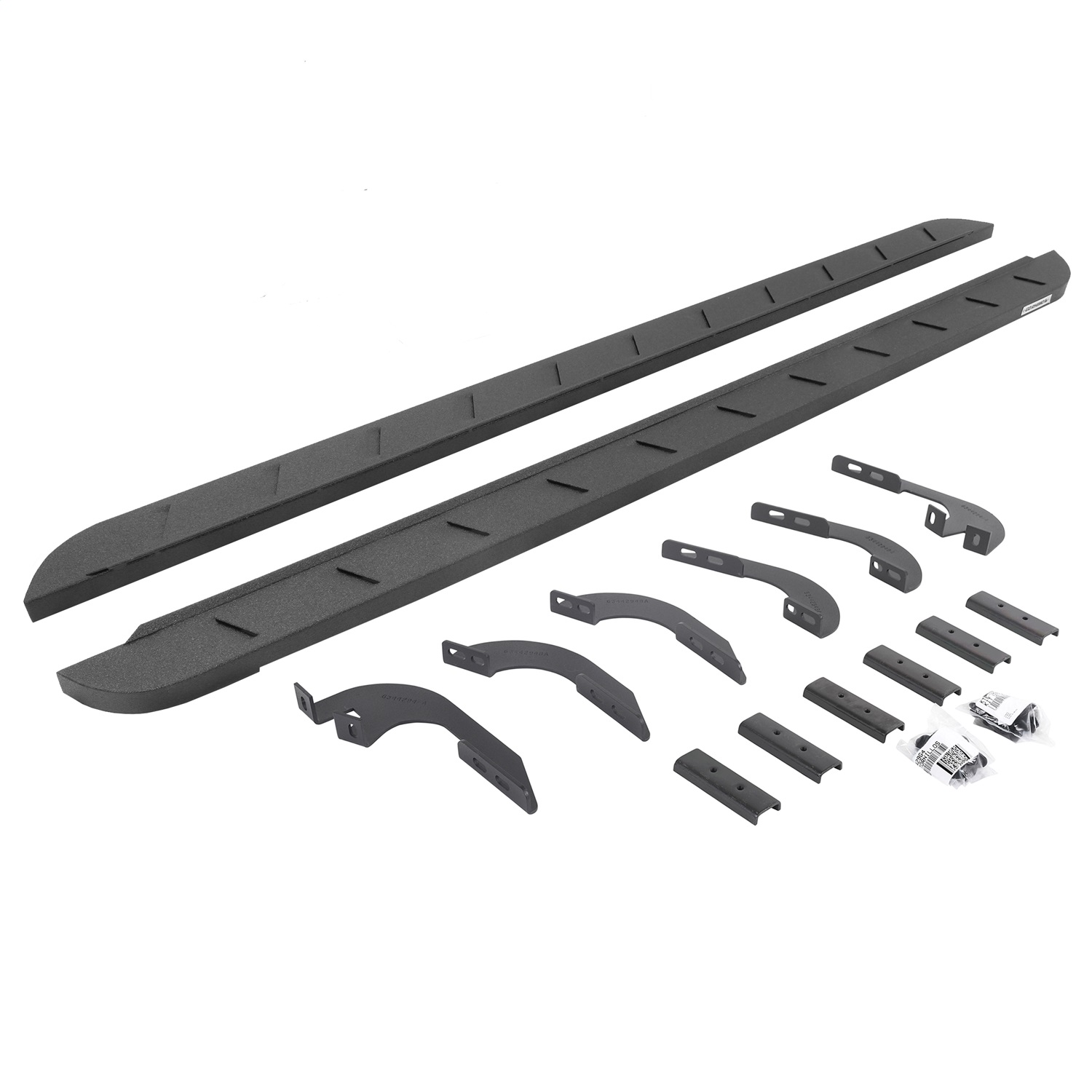 Go Rhino 63442987ST - 05-22 Toyota Tacoma DC 4DR RB10 Slim Running Boards Kit (Incl. Brackets) - Bedliner Coating