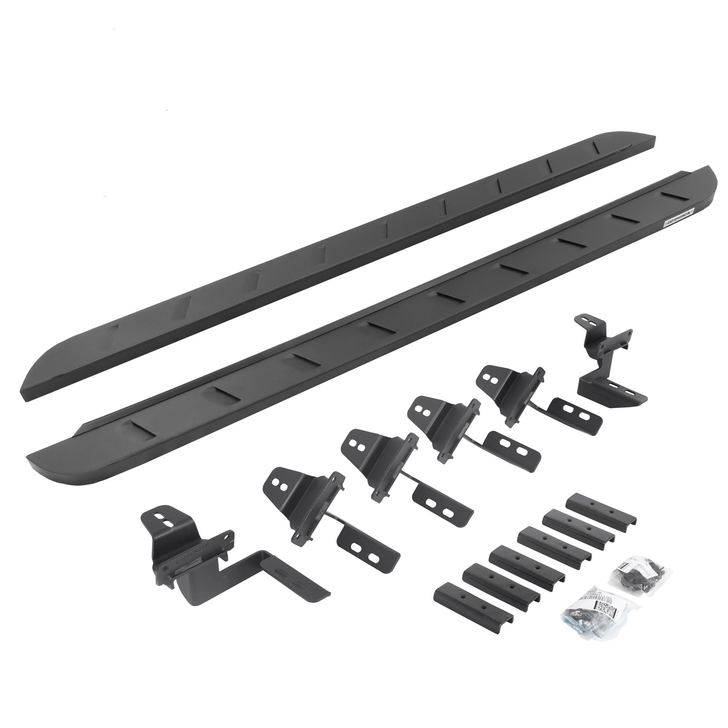 Go Rhino 63450568SPC - 07-18 Jeep Wrangler JK 4DR RB10 Slim Running Boards Kit (Incl. Brackets) - Tex. Blk