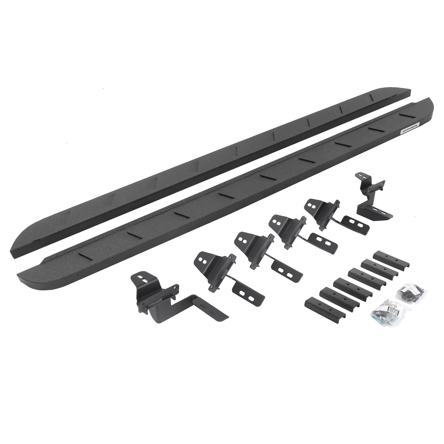 Go Rhino 63450568ST - 07-18 Jeep Wrangler JK 4DR RB10 Slim Running Boards Kit (Incl. Brackets) - Bedliner Coating Go Rhino 63450568ST - 07-18 Jeep Wrangler JK 4DR RB10 Slim Running Boards Kit (Incl. Brackets) - Bedliner Coating