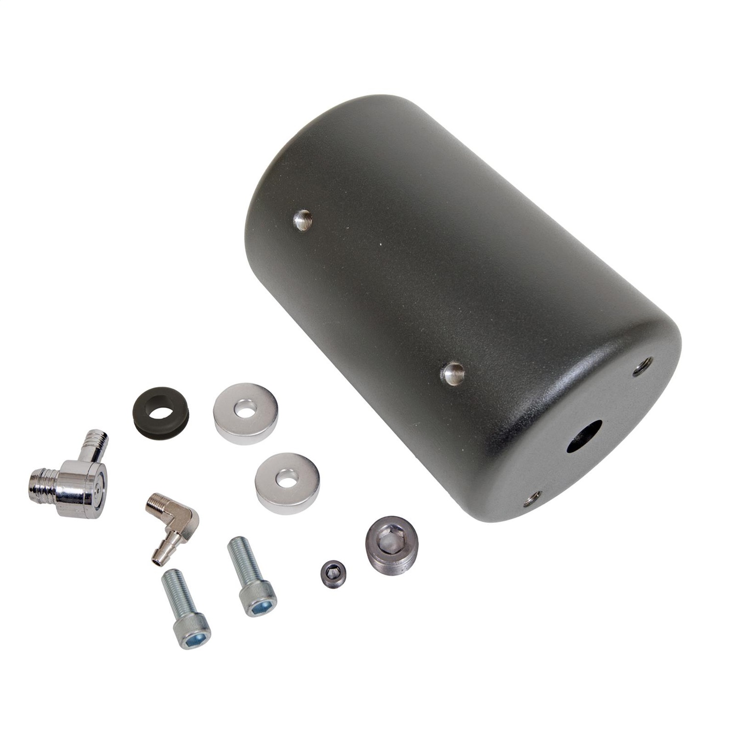 Granatelli Motorsports 510107-B - Granatelli Vacuum Assist Reservoir System - Black (Incl Fittings/Check Valve/Pipe Plugs)