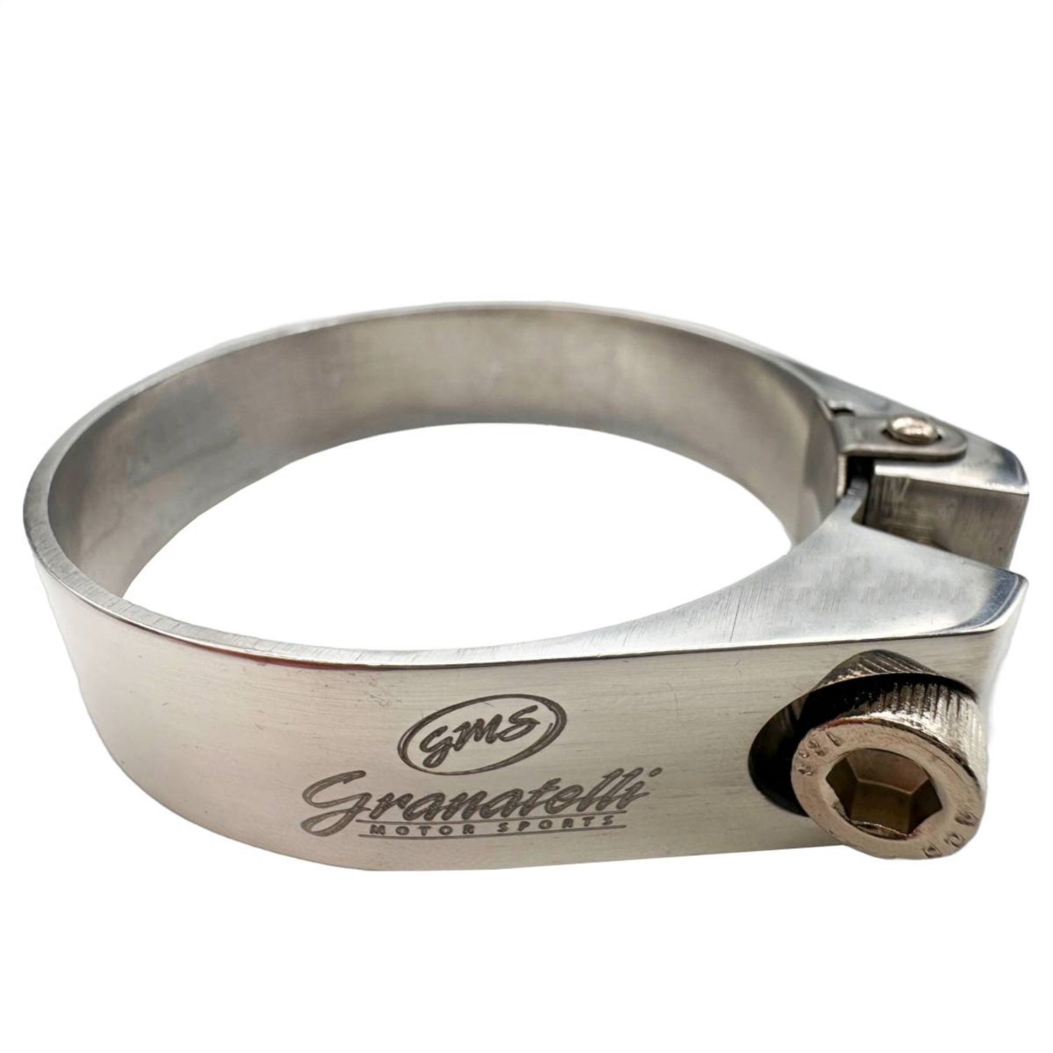 Granatelli Motorsports 971200P - Granatelli 2.0in OD Hose Clamp ID Adjustment Range 50.8-52.8mm - Polished