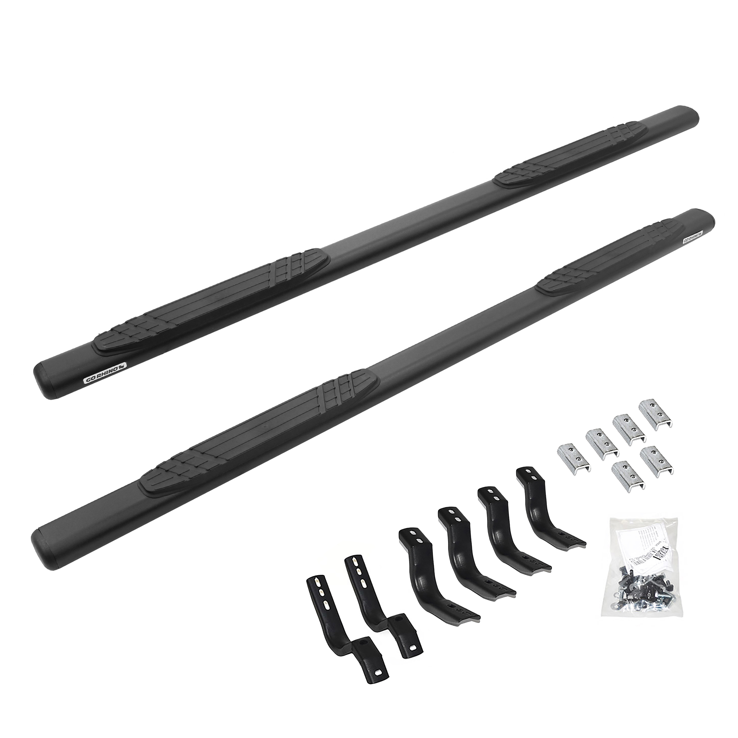 Go Rhino 684435187T - 04-15 Nissan Titan 4in OE Xtreme Complete Kit w/Sidesteps + Brkts Go Rhino 684435187T - 04-15 Nissan Titan 4in OE Xtreme Complete Kit w/Sidesteps + Brkts