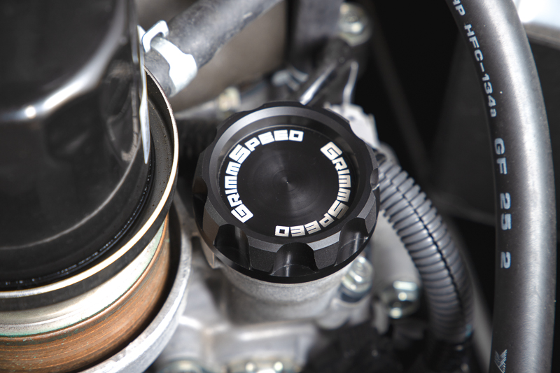 GrimmSpeed 120019 - Oil Cap Cool Touch Version 2 Delrin Black For Subaru All EJ/FA Engines