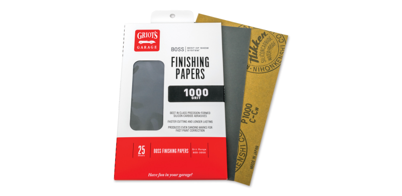 Griots Garage B1025 - BOSS Finishing Papers- 1000g - 5 .5in x 9in (25 Sheets)