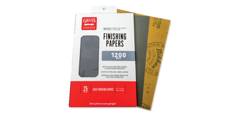 Griots Garage B1225 - BOSS Finishing Papers - 1200g - 5 .5in x 9in (25 Sheets) Griots Garage B1225 - BOSS Finishing Papers - 1200g - 5 .5in x 9in (25 Sheets)