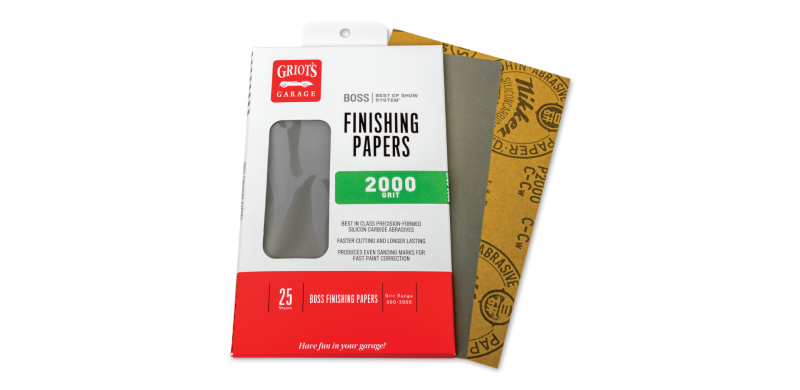 Griots Garage B2025 - BOSS Finishing Papers - 2000g - 5 .5in x 9in (25 Sheets)