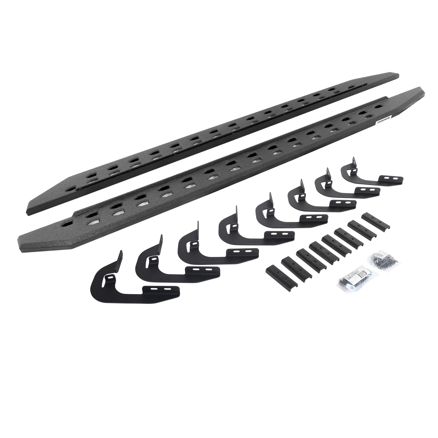 Go Rhino 69404787ST - 15-19 GMC Sierra 2500/3500HD CC 4DR RB20 Slim Running Boards Kit (w/Brackets) - Bedliner Ct