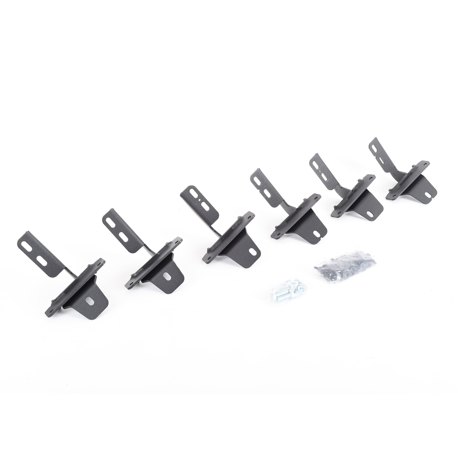 Go Rhino 6941296 - 21-22 Ford Bronco (Excl. Sport) 4DR Mtg. Brackets (V-Series V3/RB10+RB20 Slim) - Tex. Blk