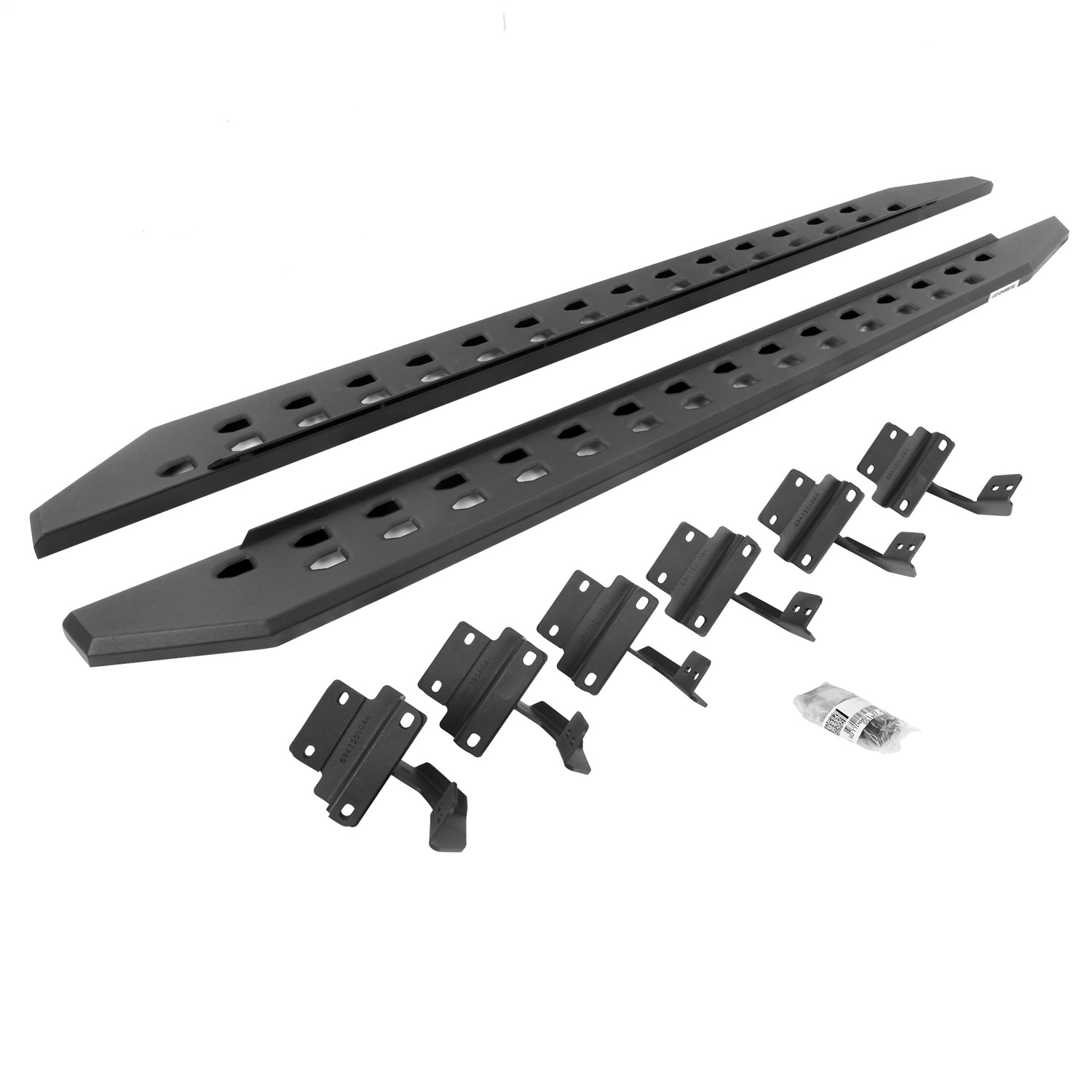 Go Rhino 69415587SPC - 15-22 Ford F-150 (17-22 Raptor) SC RB20 Slim Running Boards Kit (w/Brackets) - Tex. Blk