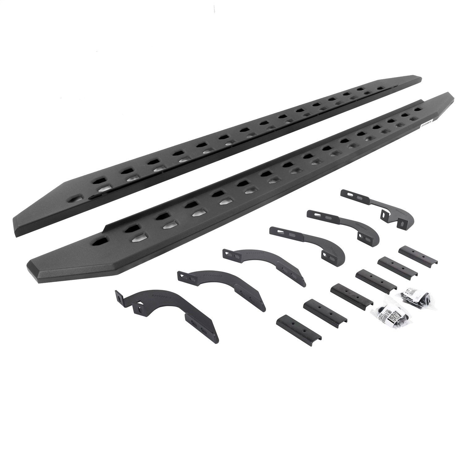 Go Rhino 69442987SPC - 05-22 Toyota Tacoma DC 4DR RB20 Slim Running Boards Kit (Incl. Brackets) - Tex. Blk