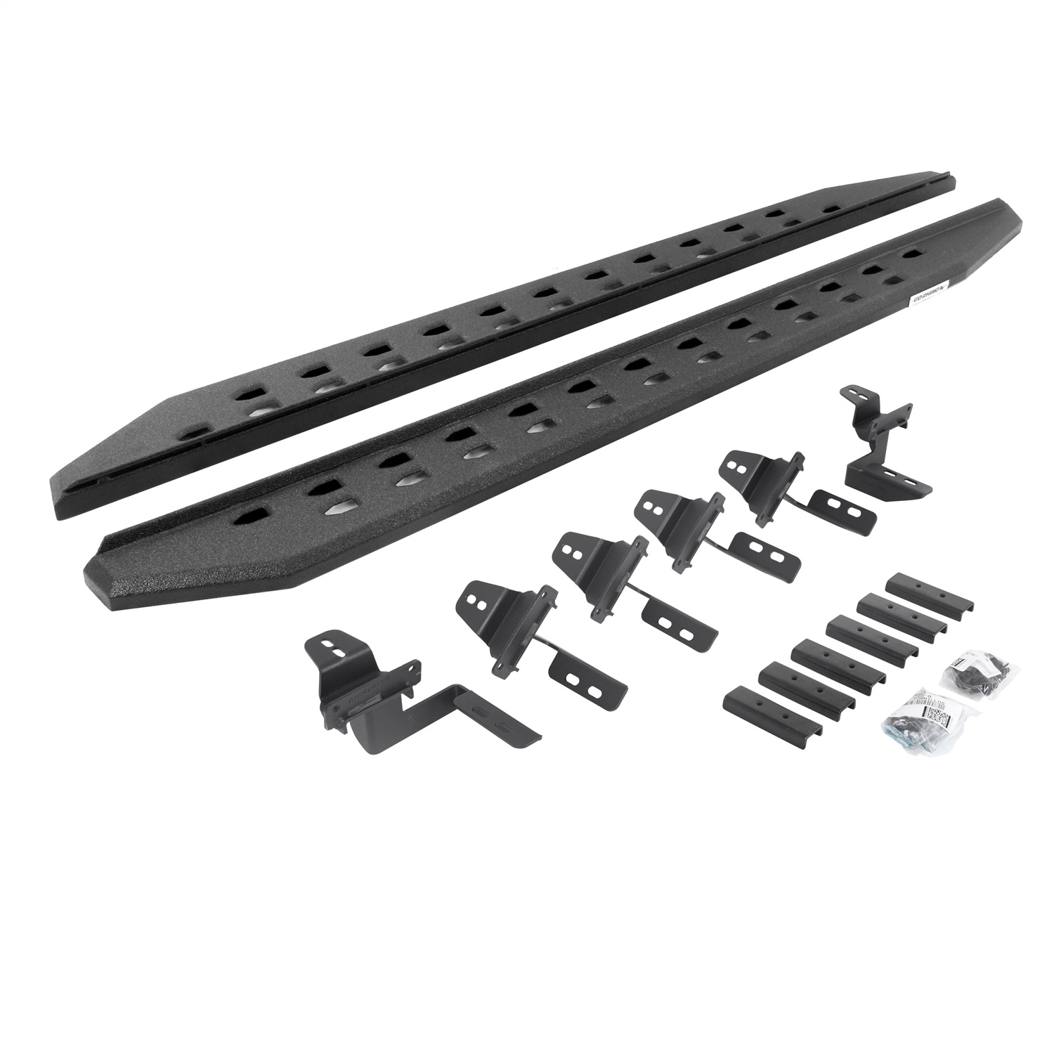 Go Rhino 69450568ST - 07-18 Jeep Wrangler JK 4DR RB20 Slim Running Boards Kit (Incl. Brackets) - Bedliner Coating Go Rhino 69450568ST - 07-18 Jeep Wrangler JK 4DR RB20 Slim Running Boards Kit (Incl. Brackets) - Bedliner Coating