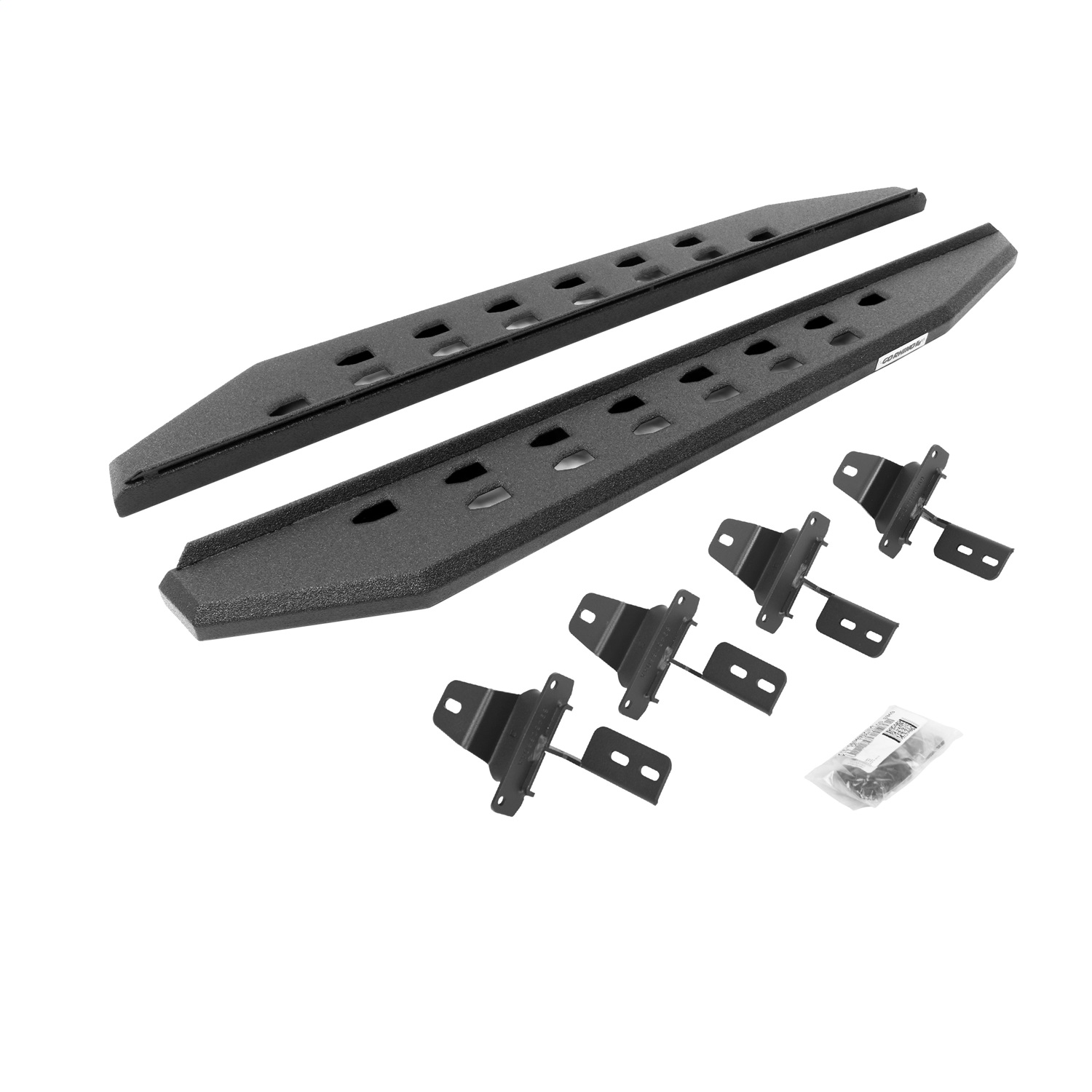 Go Rhino 69492748ST - 18-22 Jeep Wrangler JL 2DR RB20 Slim Running Boards Kit (Incl. Brackets) - Bedliner Coating