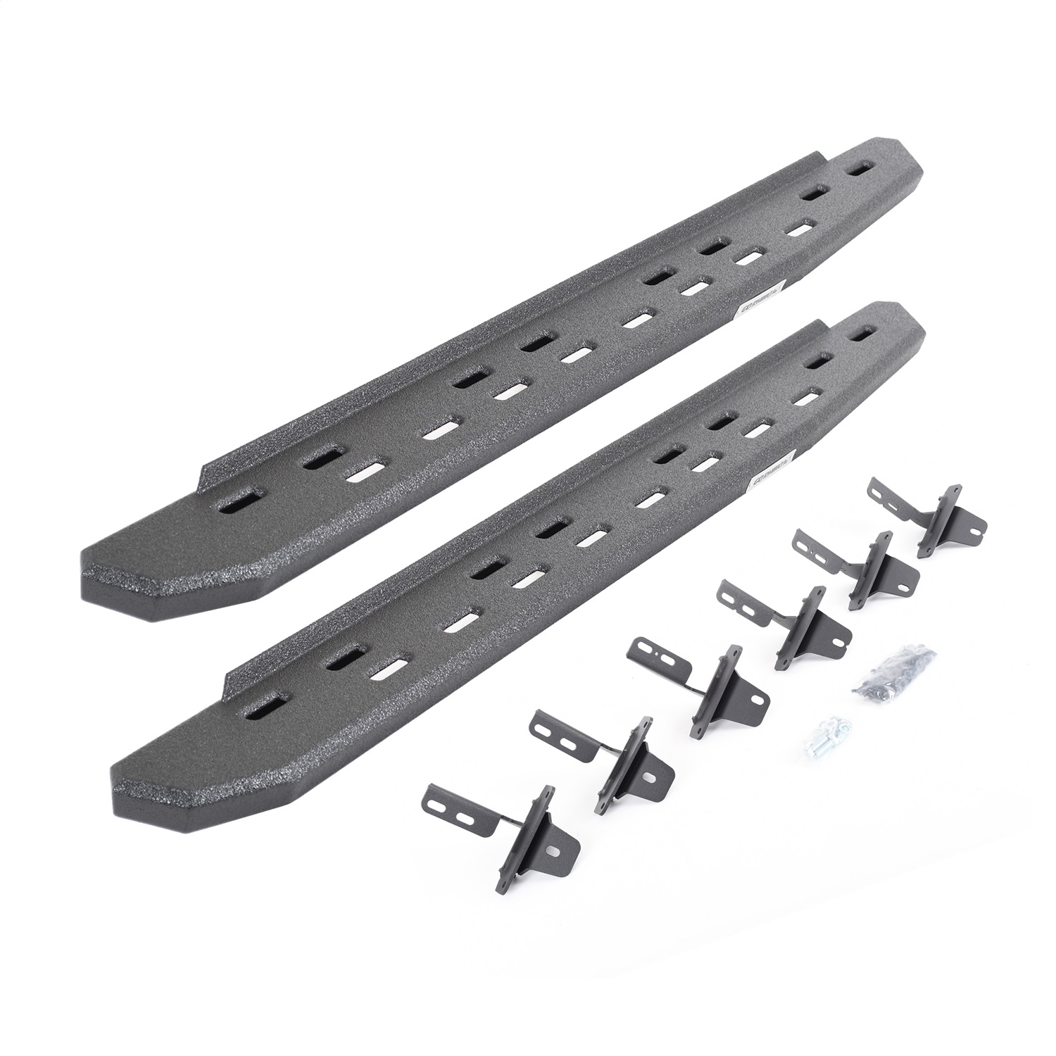 Go Rhino 69613157ST -  RB30 Slim Line Running Boards with Mounting Bracket Kit - Protective Bedliner Coating