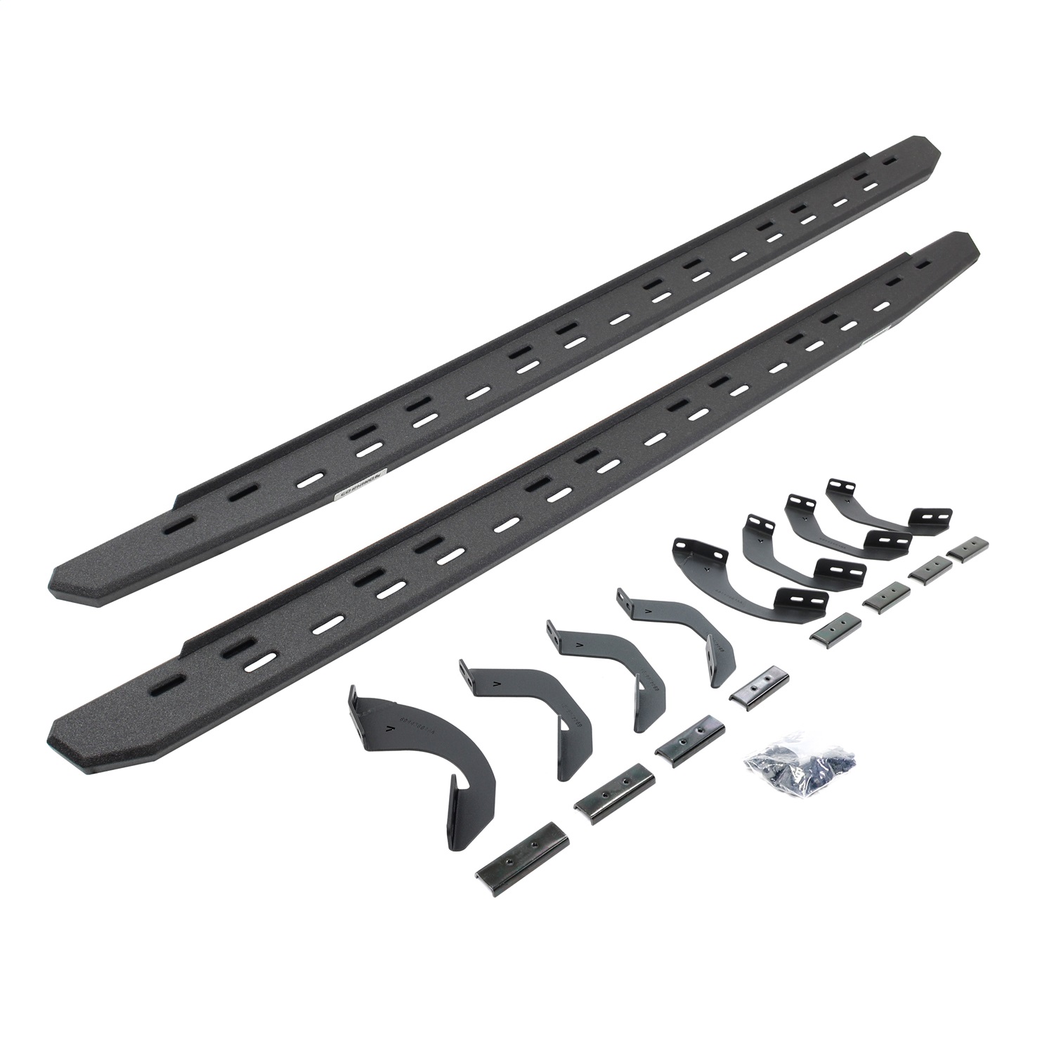 Go Rhino 69643687ST - RB30 Slim Line Running Boards with Mounting Bracket Kit - Protective Bedliner Coating Go Rhino 69643687ST - RB30 Slim Line Running Boards with Mounting Bracket Kit - Protective Bedliner Coating