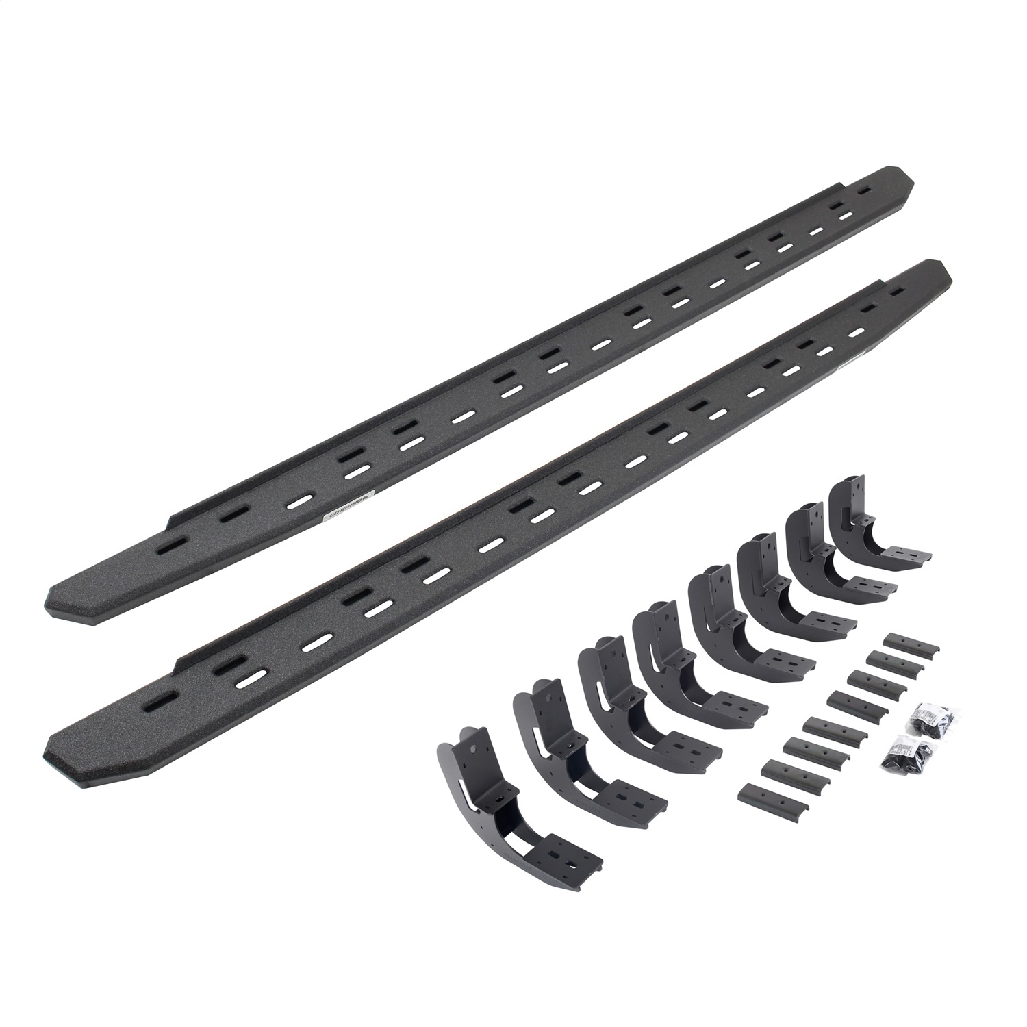 Go Rhino 69604887ST -  RB30 Slim Line Running Boards with Mounting Bracket Kit - Protective Bedliner Coating