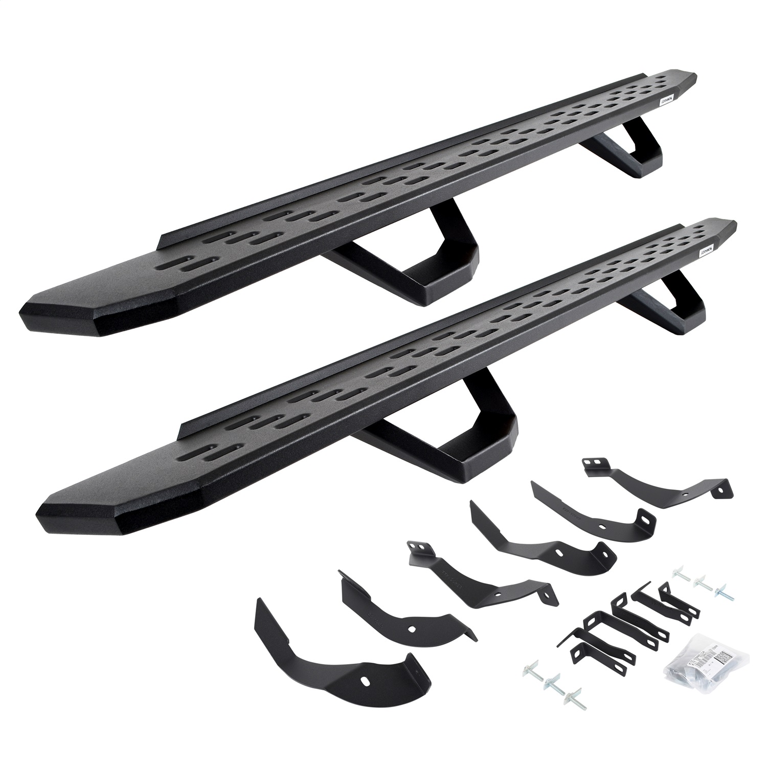 Go Rhino 6960518720PC - RB30 Running Boards with Mounting Brackets & 2 Pairs of Drops Steps Kit - Textured Black Go Rhino 6960518720PC - RB30 Running Boards with Mounting Brackets & 2 Pairs of Drops Steps Kit - Textured Black