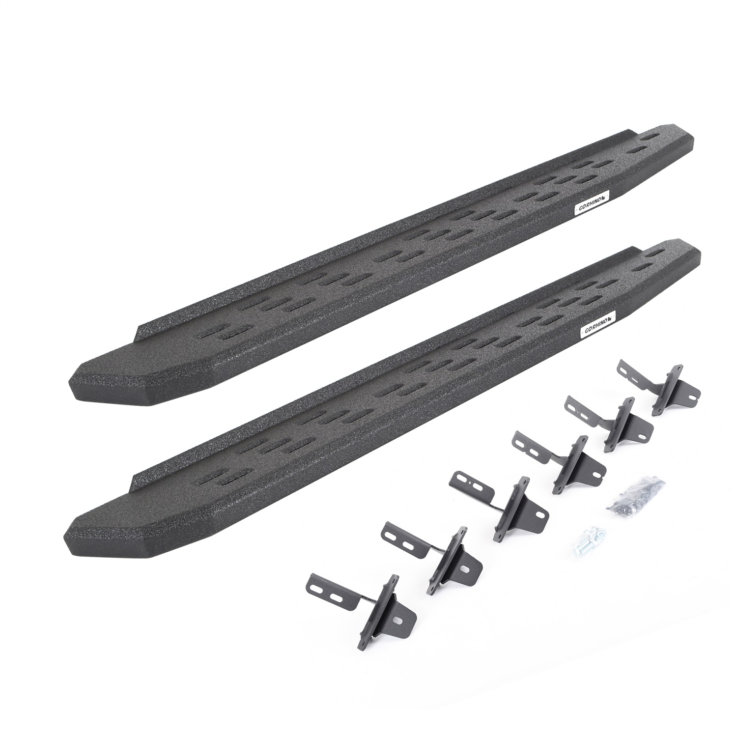 Go Rhino 69613157T - RB30 Running Boards with Mounting Bracket Kit - Protective Bedliner Coating Go Rhino 69613157T - RB30 Running Boards with Mounting Bracket Kit - Protective Bedliner Coating