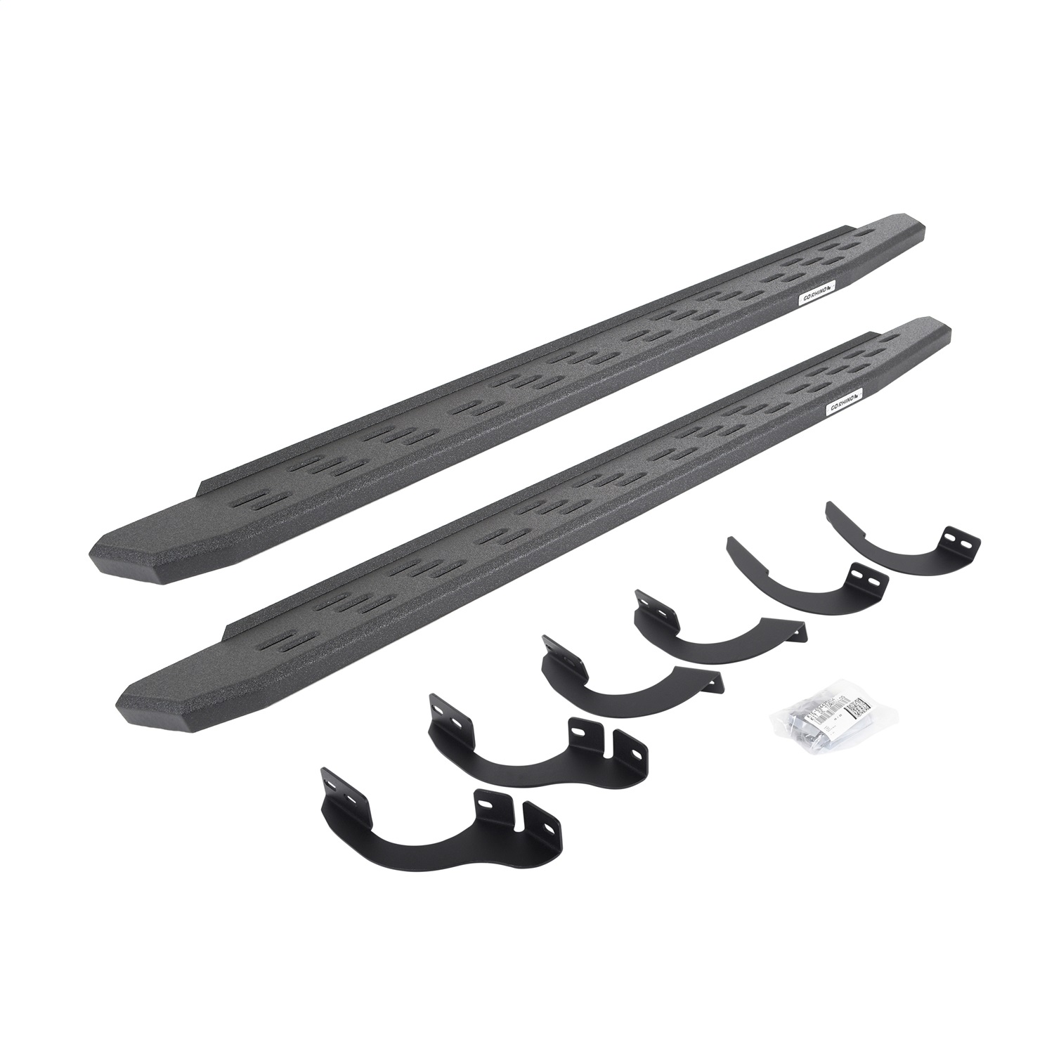 Go Rhino 69642568T -  RB30 Running Boards with Mounting Bracket Kit - Protective Bedliner Coating
