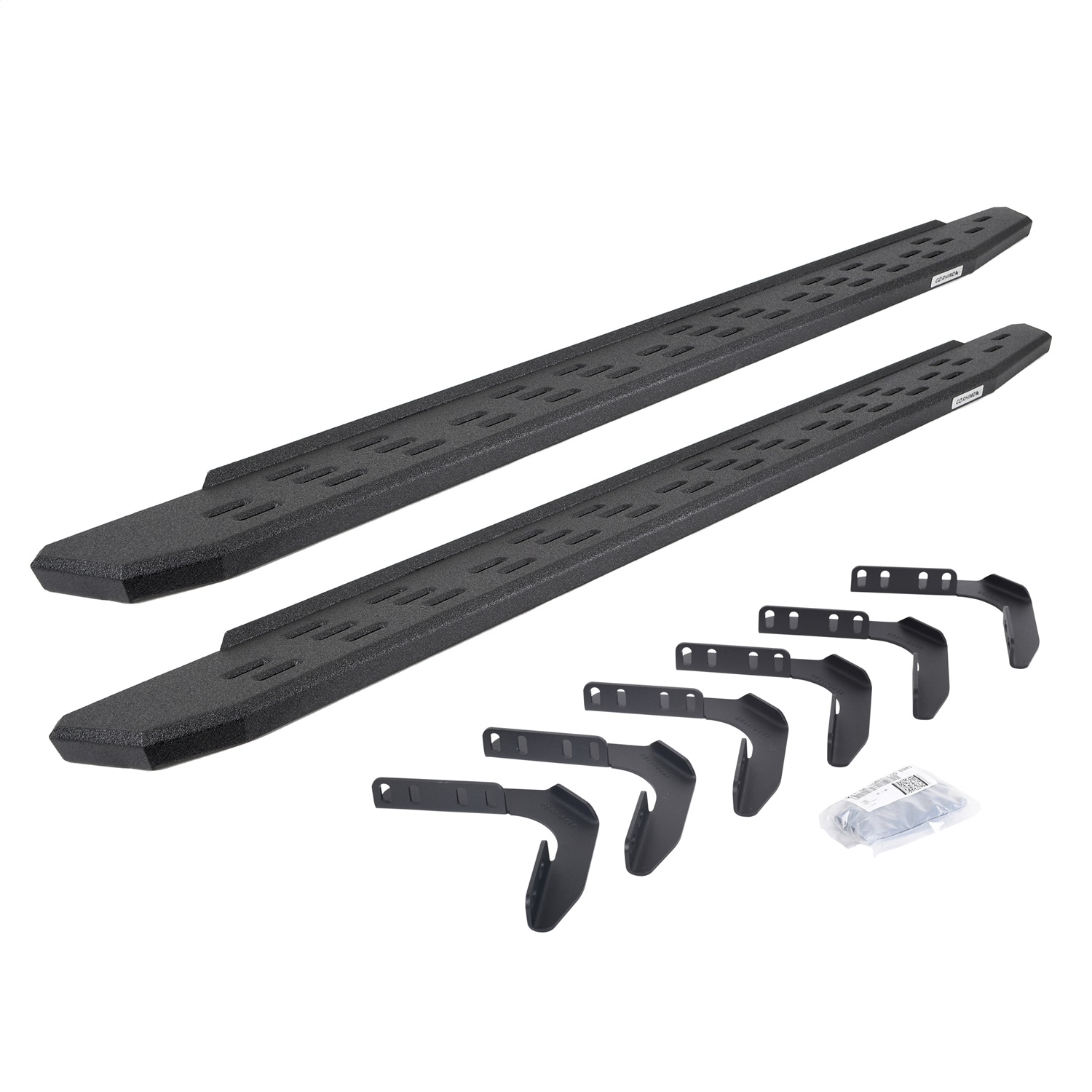 Go Rhino 69617680T -  RB30 Running Boards with Mounting Bracket Kit - Protective Bedliner Coating