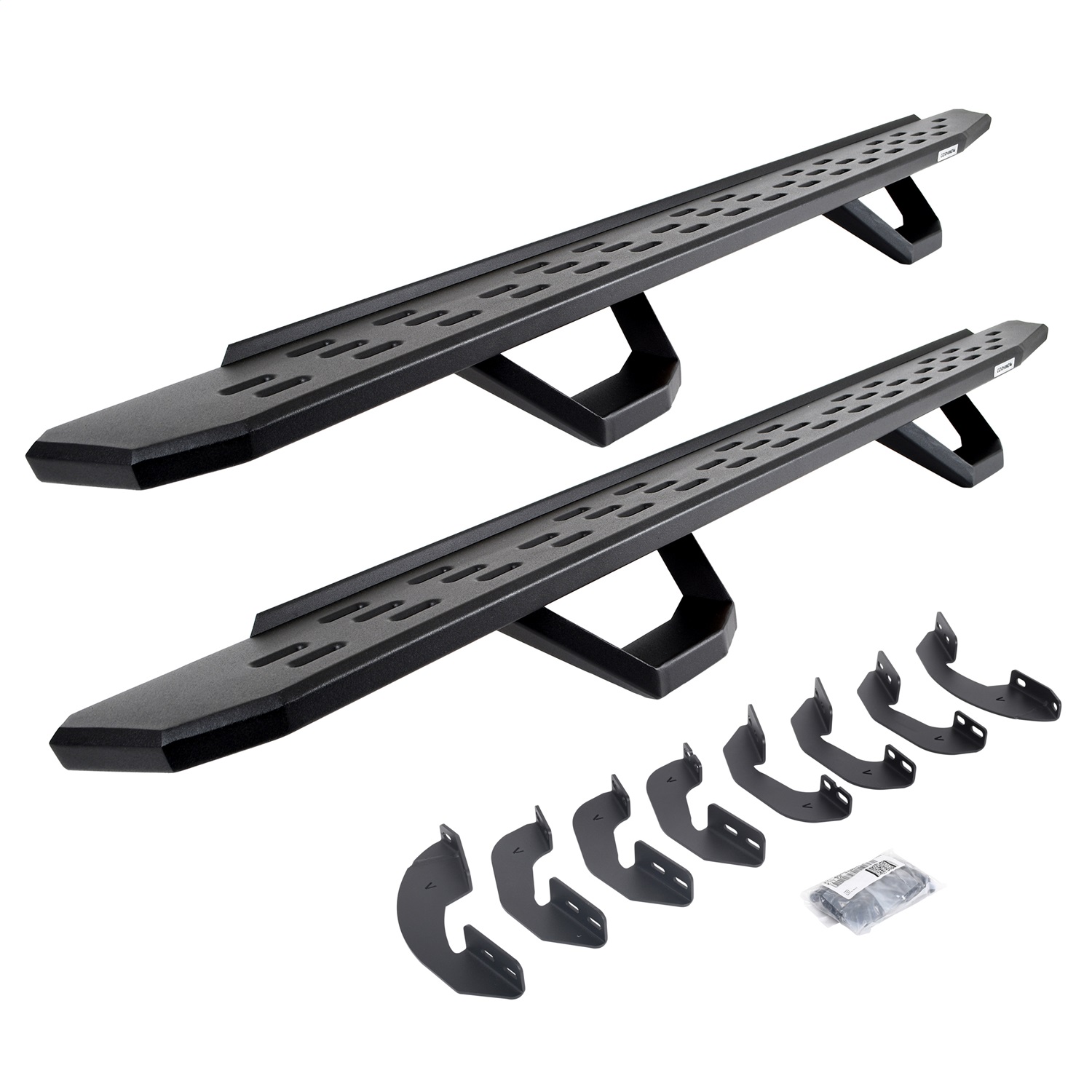 Go Rhino 6964397320PC -  RB30 Running Boards with Brackets, 2 Pairs Drop Steps Kit - Textured Black