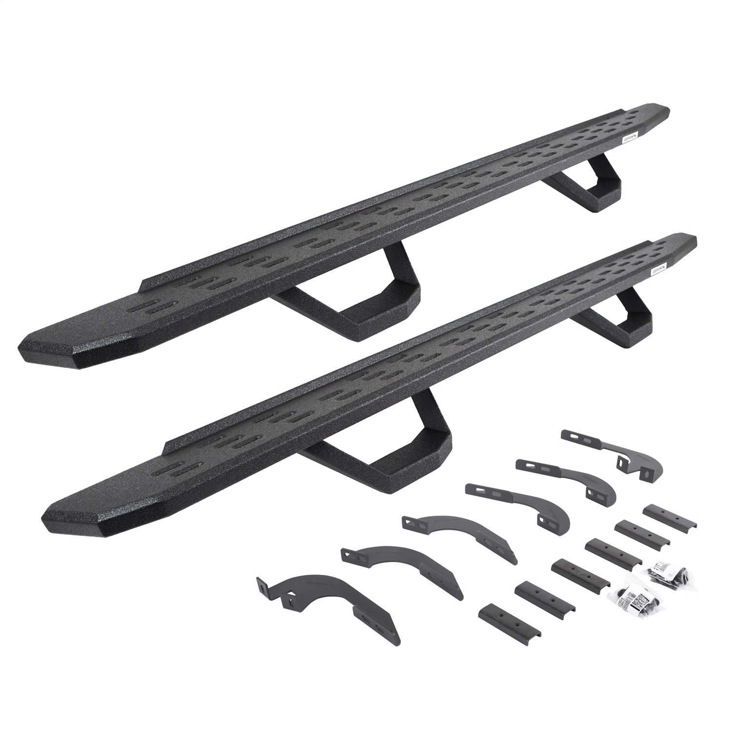 Go Rhino 6964328020T - GoRhino -RB30 RunningBoards W/Brackets, 2 Pairs DropStepsKit-Bedliner