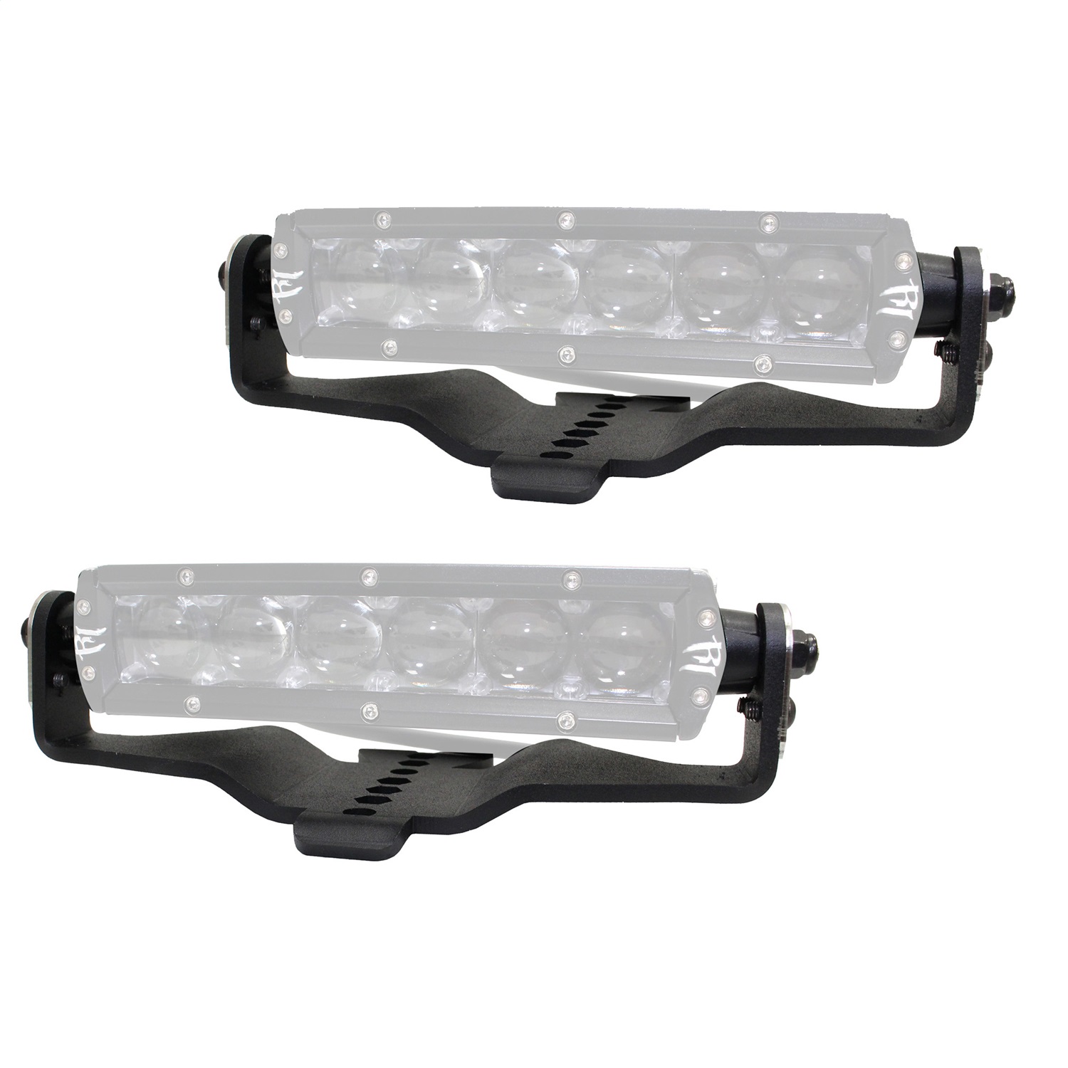 Go Rhino 731060T - 18-20 Jeep Wrangler JL/JLU/Gladiator JT Light Mount - Two 6in Single Row