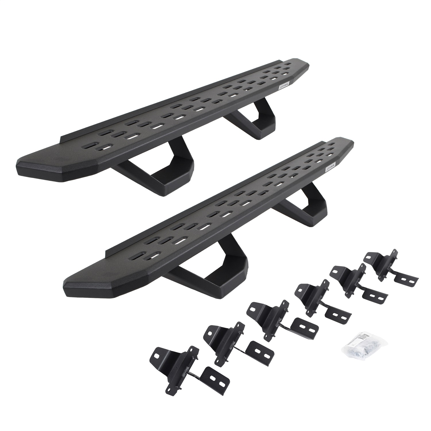 Go Rhino 6965056820PC - RB30 Running Boards with Mounting Brackets & 2 Pairs of Drops Steps Kit - Textured Black Go Rhino 6965056820PC - RB30 Running Boards with Mounting Brackets & 2 Pairs of Drops Steps Kit - Textured Black