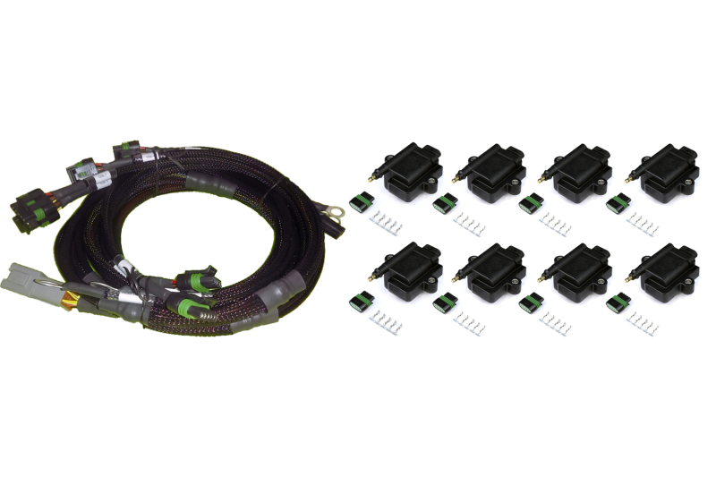 Haltech HT-130312 - 8 Channel High Output IGN-1A Inductive Coil & Harness Kit