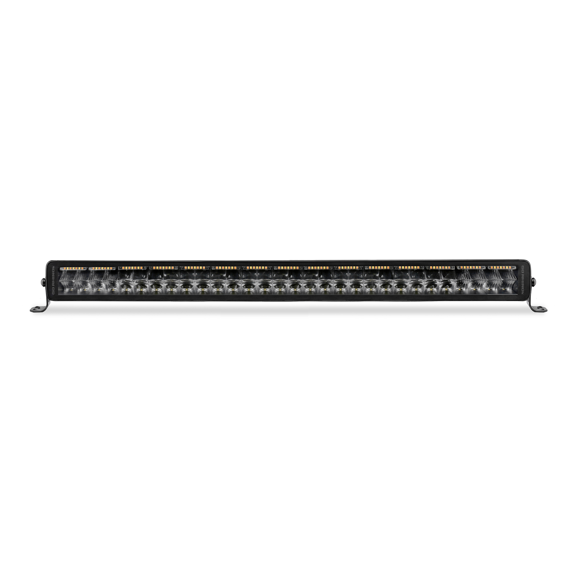 Go Rhino 753003012CDS - Xplor Blackout Combo Series Dbl Row LED Light Bar w/Amber (Side/Track Mount) 32in. - Blk