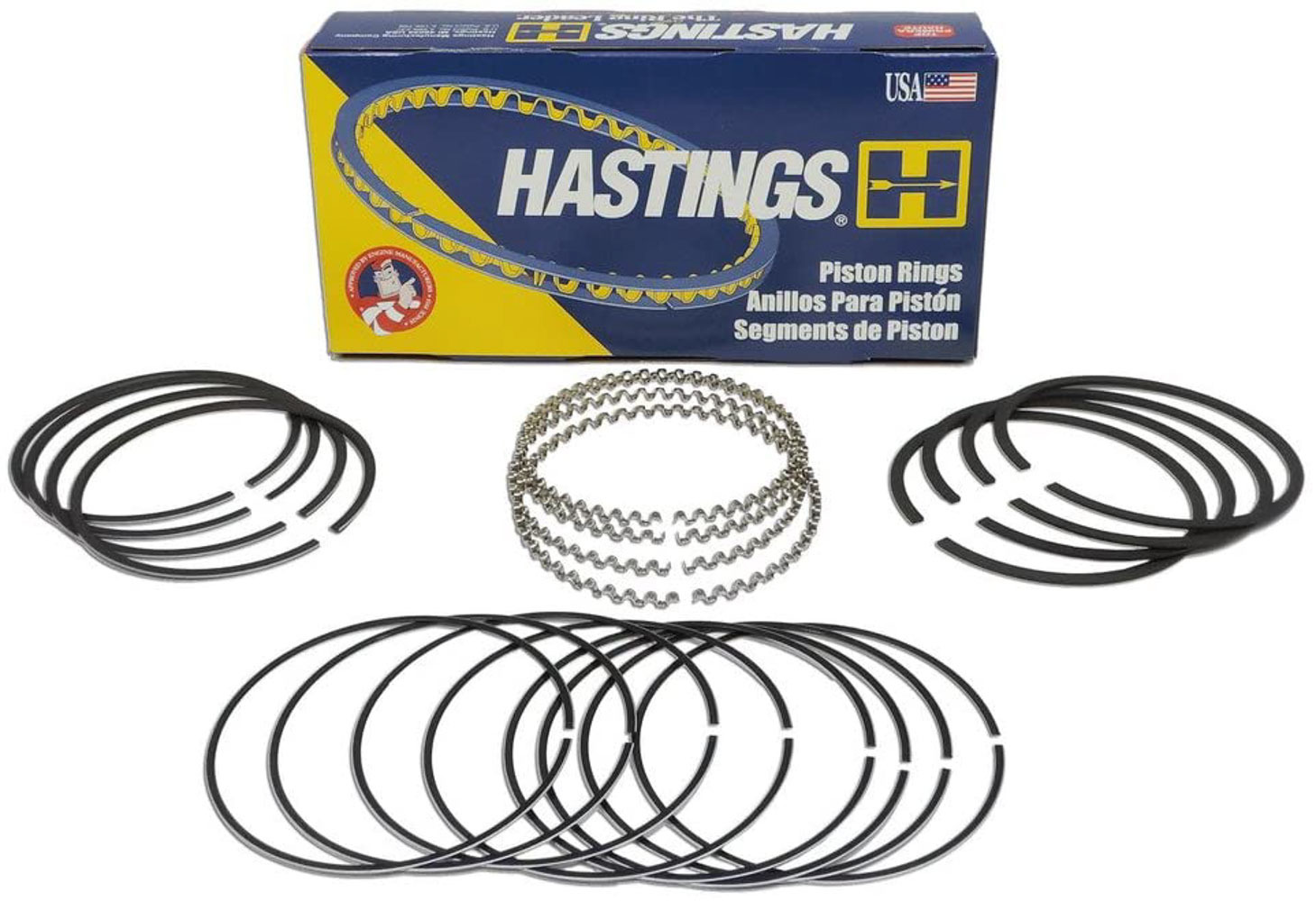 Hastings 5499 - Piston Ring Set 3.736 Bore 5/64 5/64 3/16