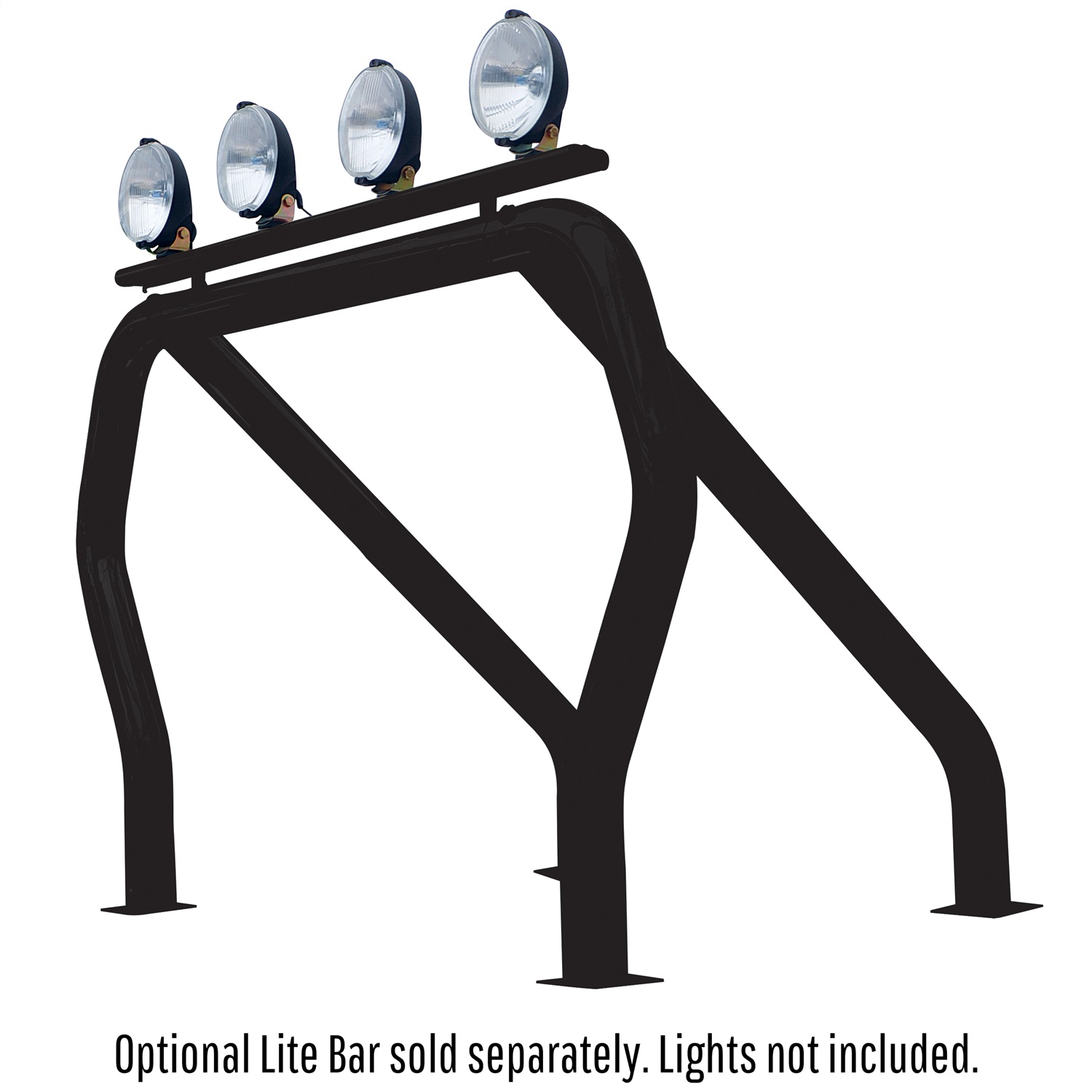 Go Rhino 9109370SSB - 91-04 Chevy/GMC Sonoma Pick up RHINO! Bed Bar Complete Kit w/Main Bar + Kickers