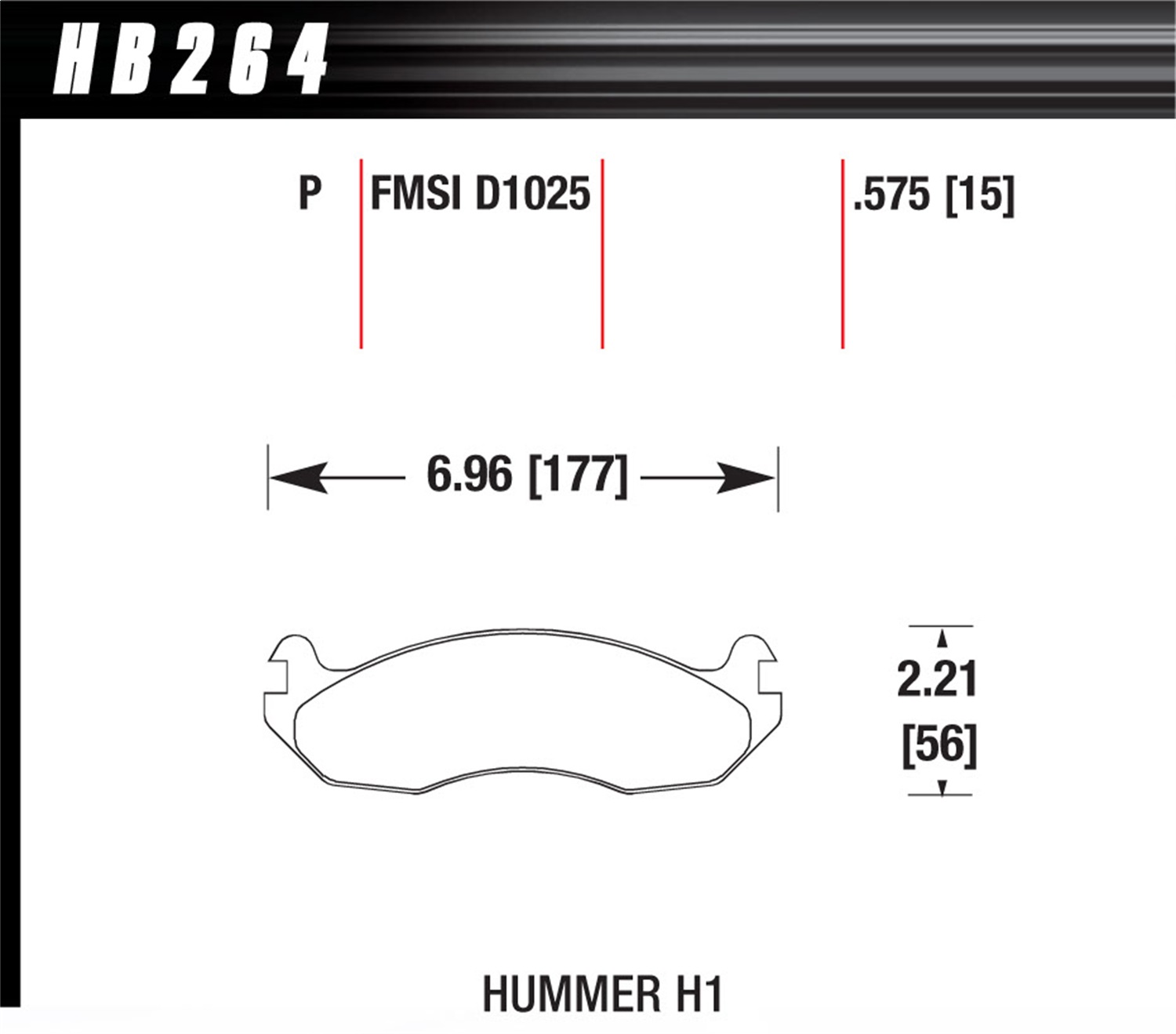 Hawk HB264P.575 - Super Duty Street Brake Pads Hawk HB264P.575 - Super Duty Street Brake Pads