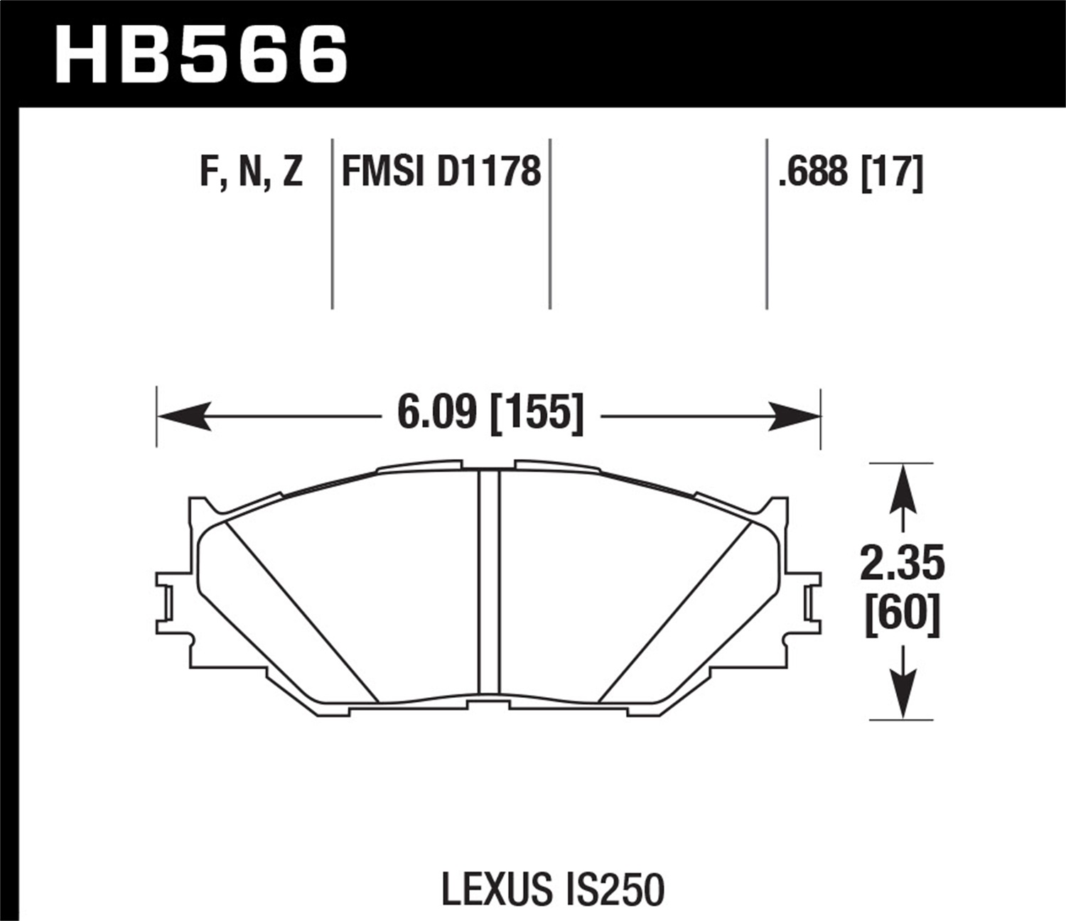 Hawk HB566Z.688 - Performance Ceramic Disc Brake Pad