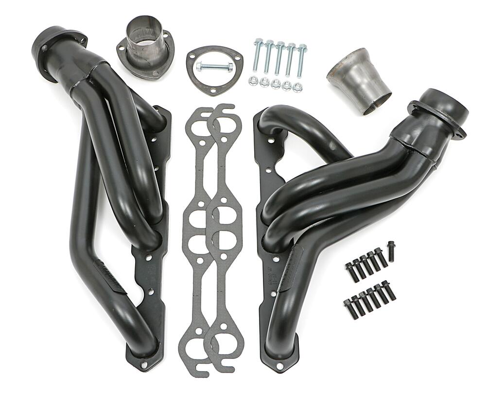 Hedman Hedders 69010 - 67-87 C10/C20 TRUCKS AND SUVS WITH SB CHEVY; STANDARD UNCOATED HEADERS; 1-5/8 IN. TUBE DIA.; 3 IN. COLL.; MID-LENGTH DESIGN