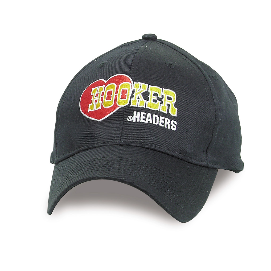 Hooker 10212HKR - Headers Cap;  Headers Logo Embroidered In Full Color; Adjustable; Black;