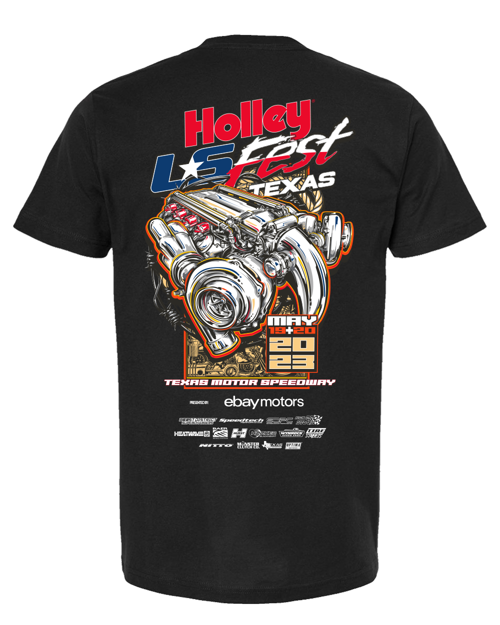 Holley 10448-SMHOL - 2023 LS Fest TX Main Event Tee Holley 10448-SMHOL - 2023 LS Fest TX Main Event Tee