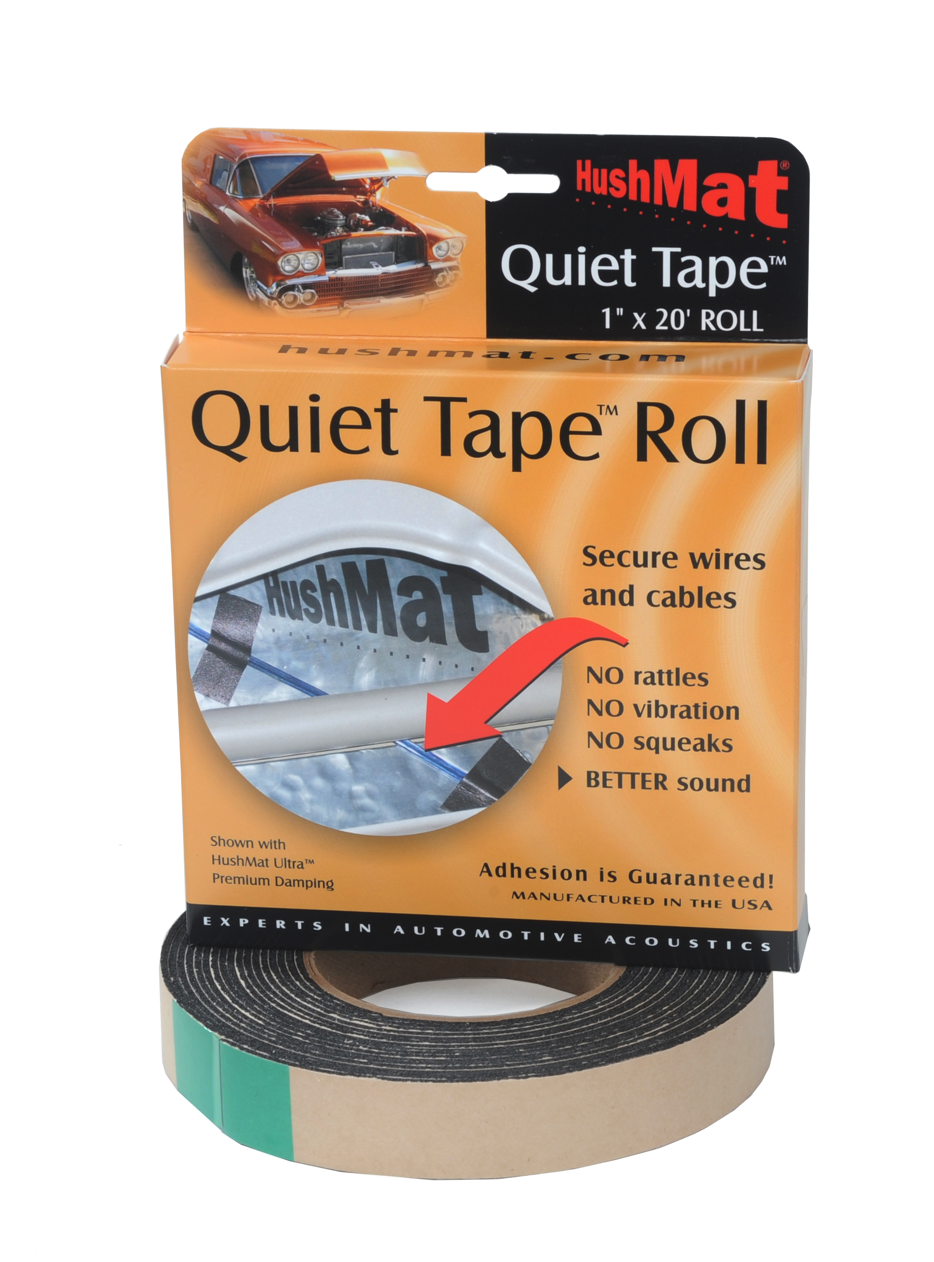 Hushmat 30300 - Quiet Tape Shop Roll - One 1inx20'x1mm Single Side Foam Tape ea