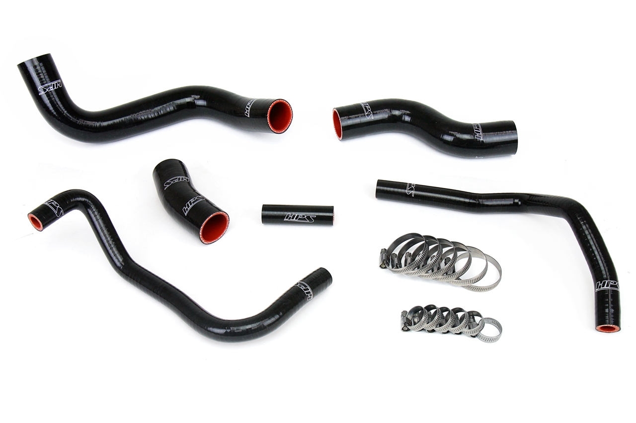 HPS Performance 57-1336-BLK - High Temp 3-ply Reinforced Silicone,Replace Rubber Radiator Heater Coolant Hoses