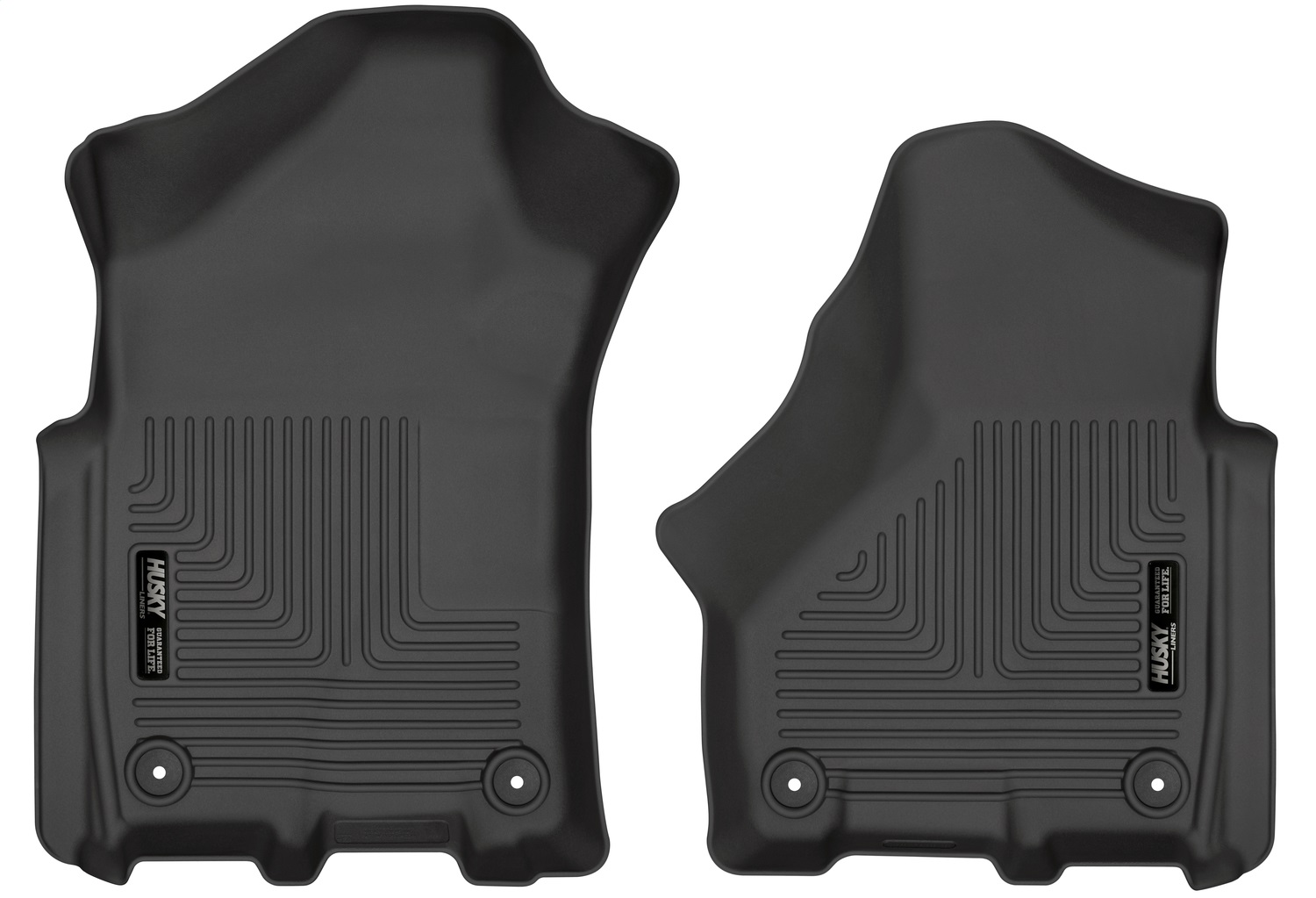 Husky Liners 13051 - 2019 Ram 2500/3500 Crew Cab/Mega Cab WeatherBeater Black Front Floor Liners Husky Liners 13051 - 2019 Ram 2500/3500 Crew Cab/Mega Cab WeatherBeater Black Front Floor Liners