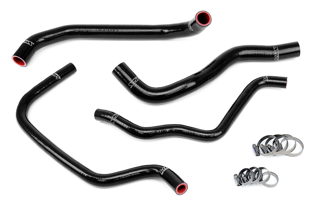 HPS Performance 57-1389-BLK - High Temp 3-ply Reinforced Silicone,Replace Rubber Radiator Heater Coolant Hoses