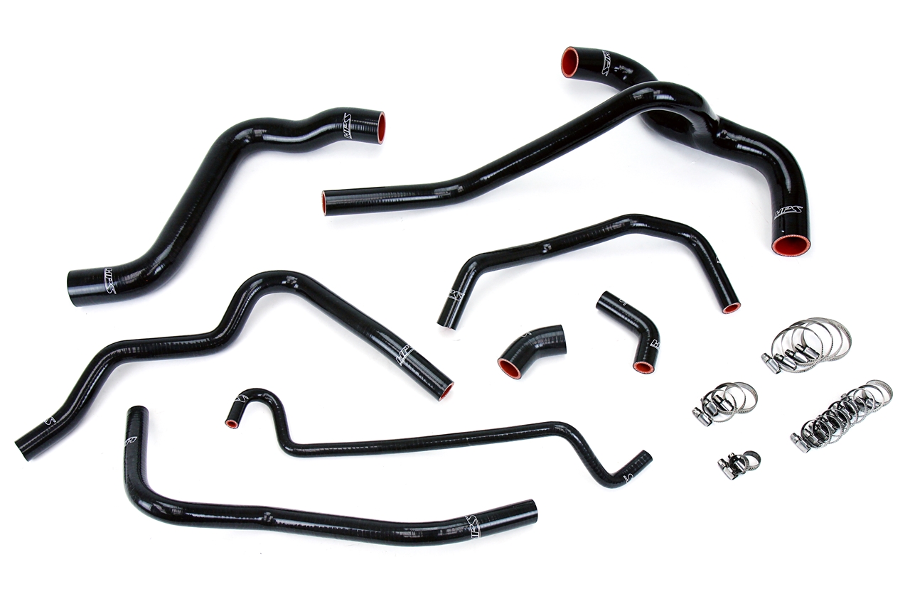 HPS Performance 57-1400-BLK - High Temp 3-ply Reinforced Silicone,Replace Rubber Radiator Heater Coolant Hoses