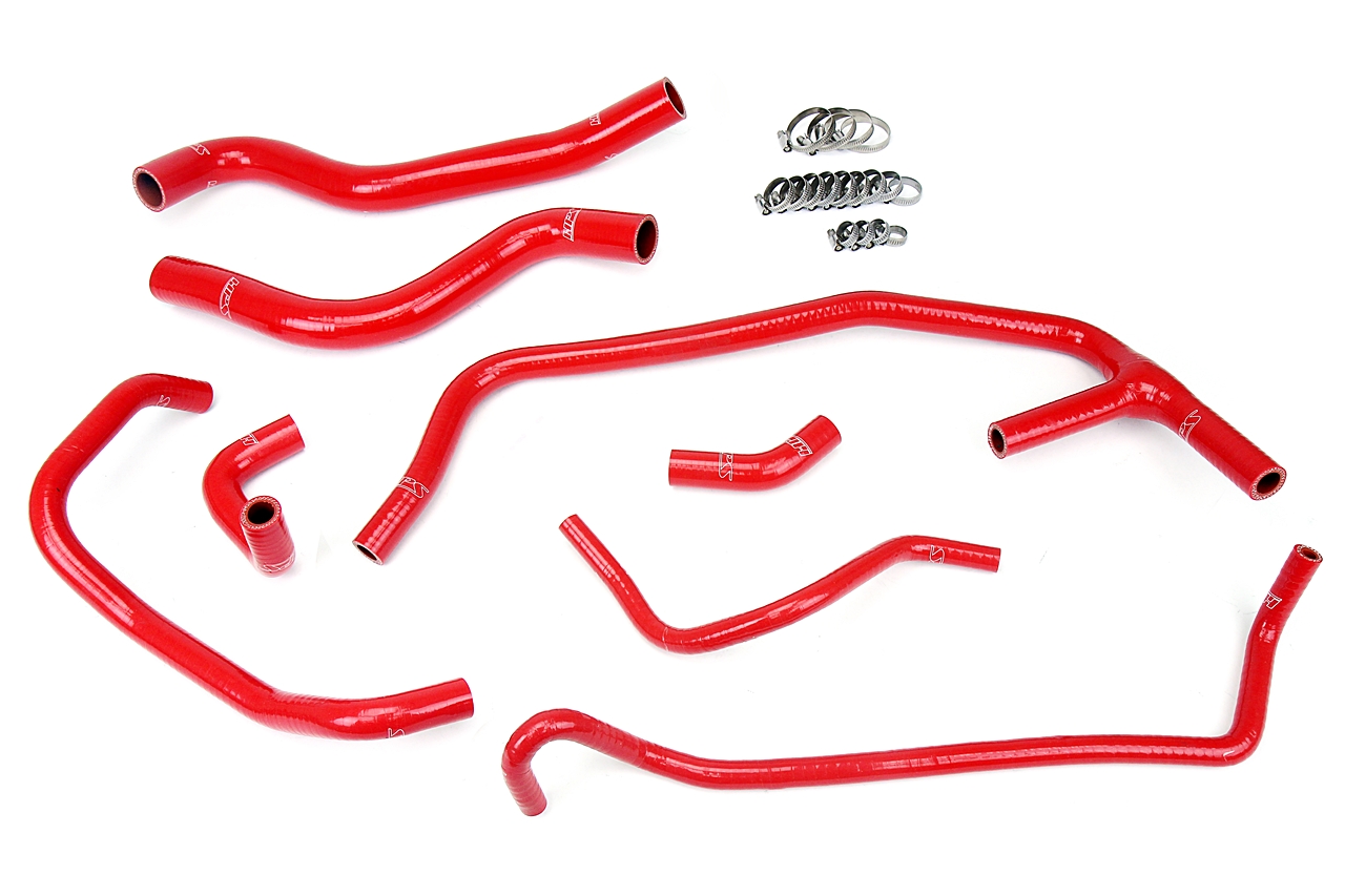 HPS Performance 57-1452-RED - High Temp 3-ply Reinforced Silicone,Replace Rubber Radiator Heater Coolant Hoses