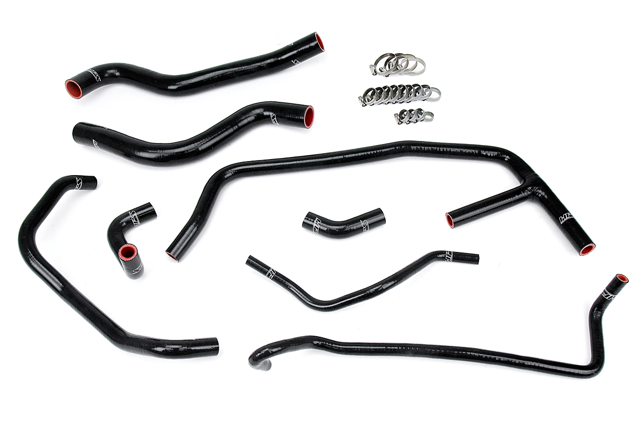 HPS Performance 57-1452-BLK - High Temp 3-ply Reinforced Silicone,Replace Rubber Radiator Heater Coolant Hoses