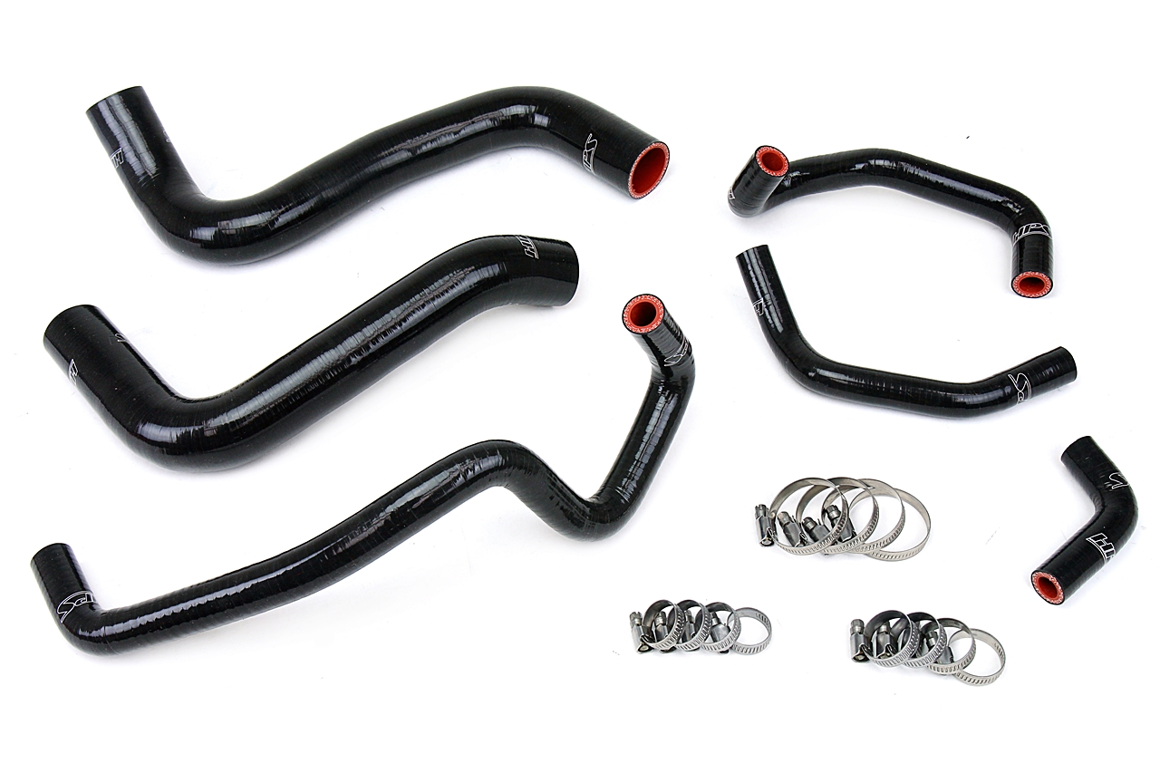 HPS Performance 57-1467-BLK - High Temp 3-ply Reinforced Silicone,Replace Rubber Radiator Heater Coolant Hoses