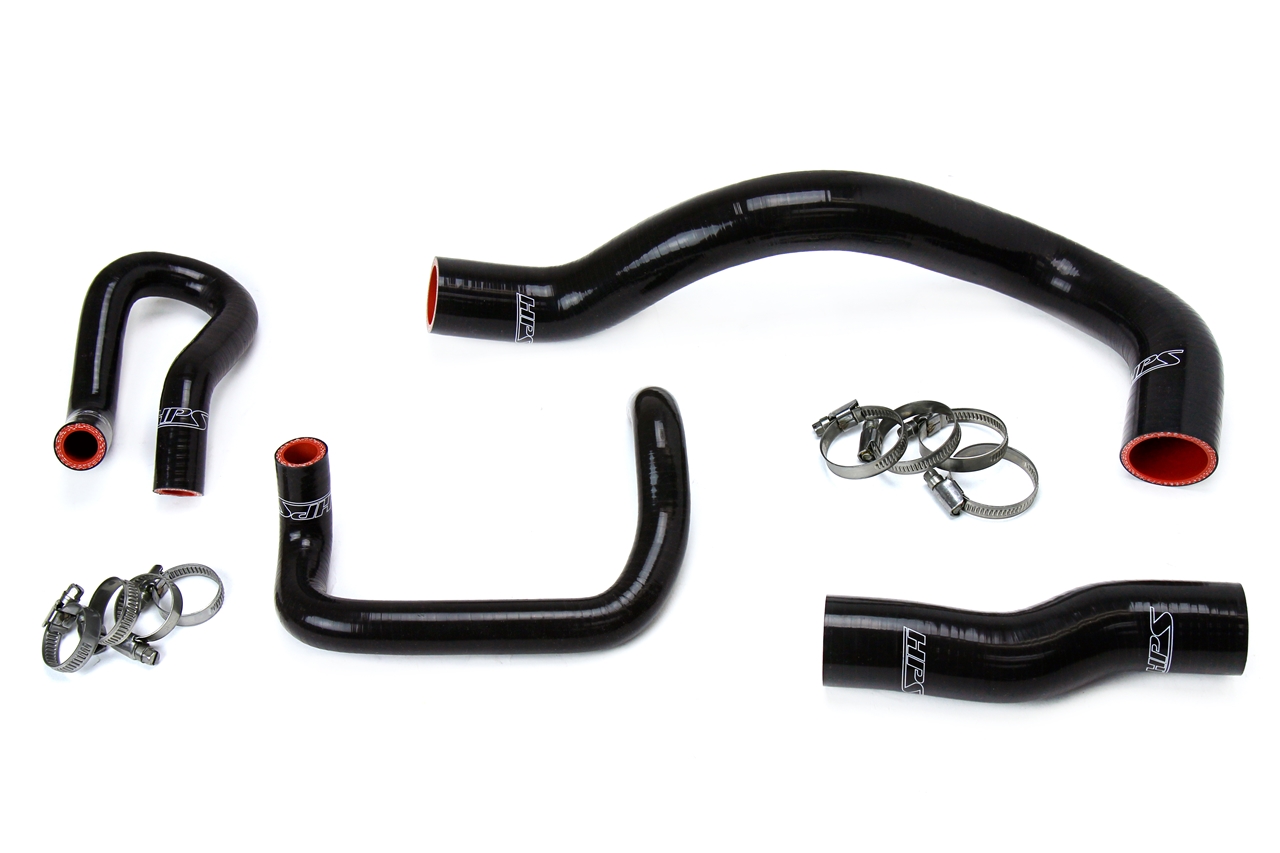 HPS Performance 57-1641-BLK - High Temp 3-ply Reinforced Silicone,Replace Rubber Radiator Heater Coolant Hoses