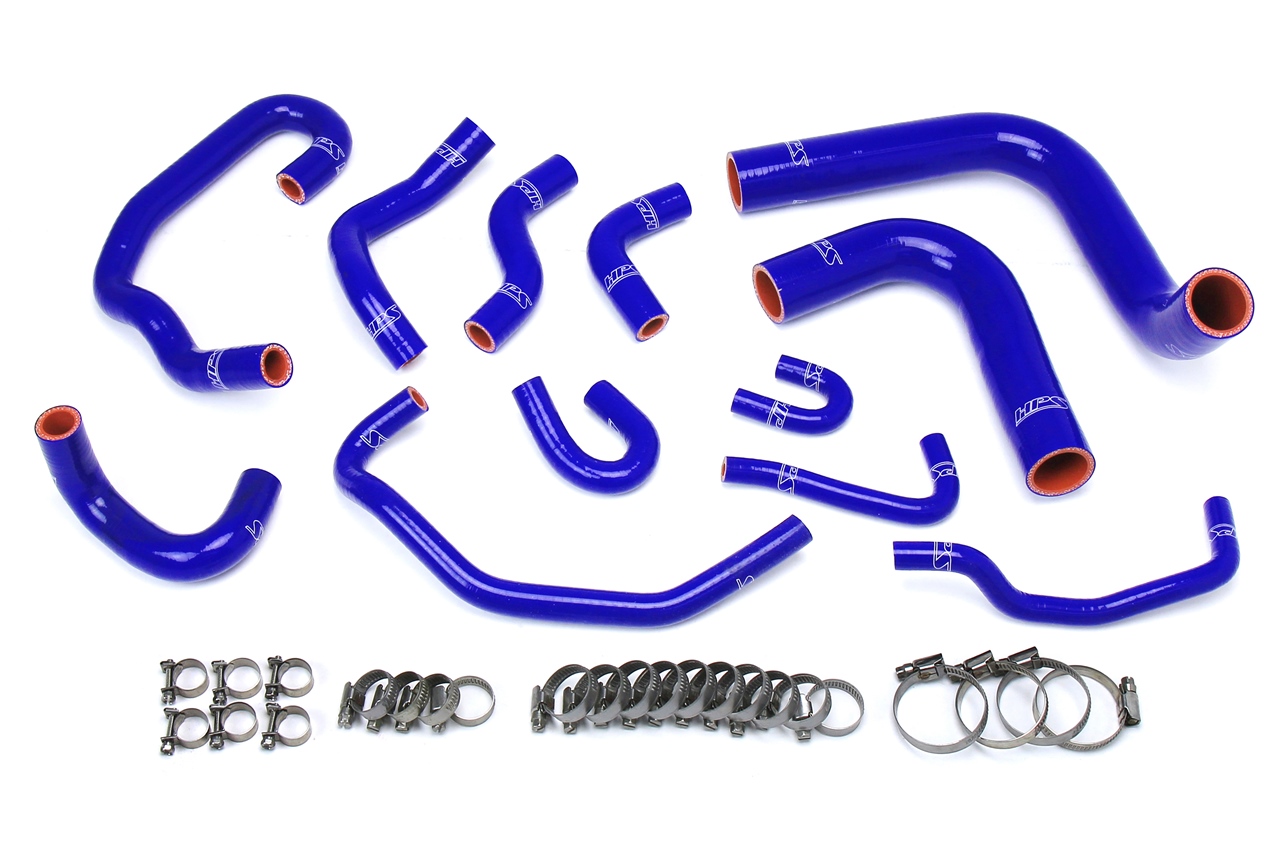HPS Performance 57-1654-BLUE - High Temp 3-ply Reinforced Silicone,Replace Rubber Radiator Heater Coolant Hoses